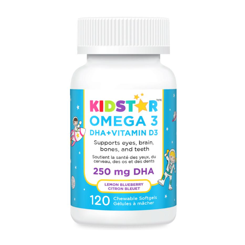 KidStar Nutrients OMEGA 3 DHA + Vitamin D3 Chewables