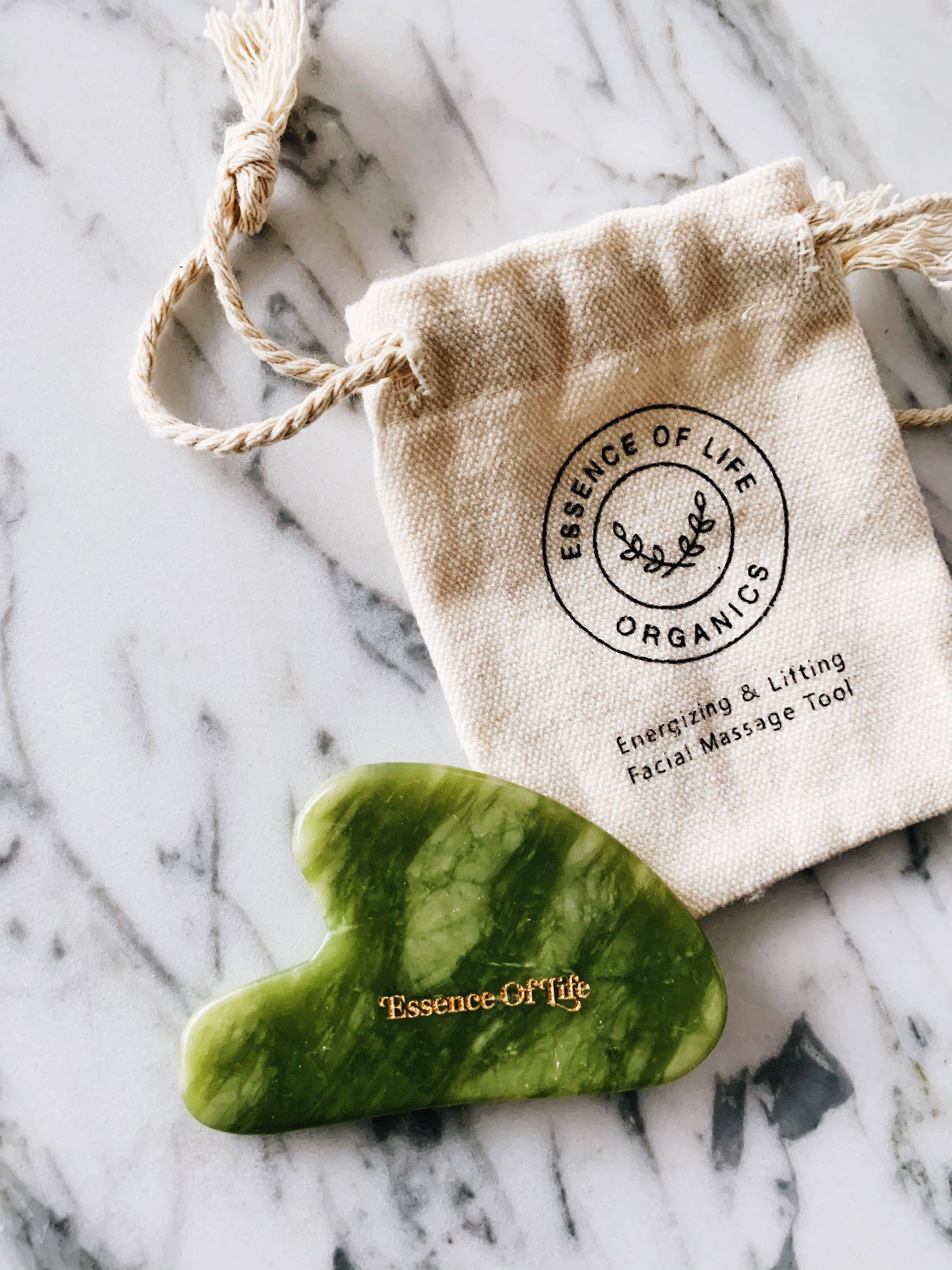 Essence of Life Organics - Gua Sha Tool, Jade stone