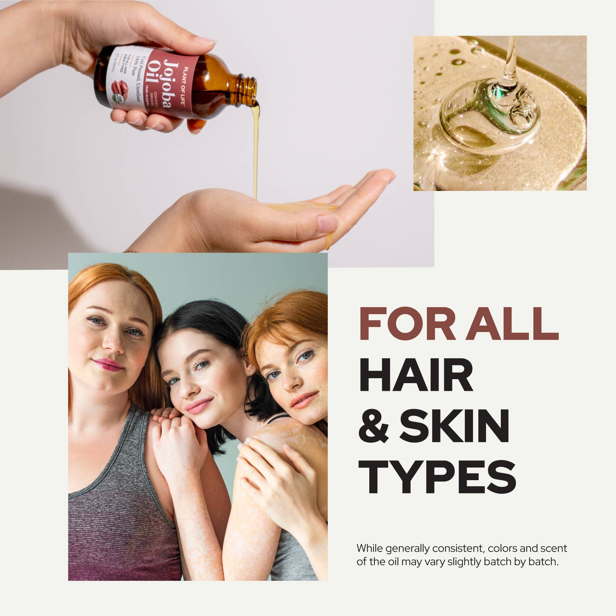 Plant of Life - Jojoba Oil | Organic | Skin, Hair, DIY | 100% Pure | Size: 4oz