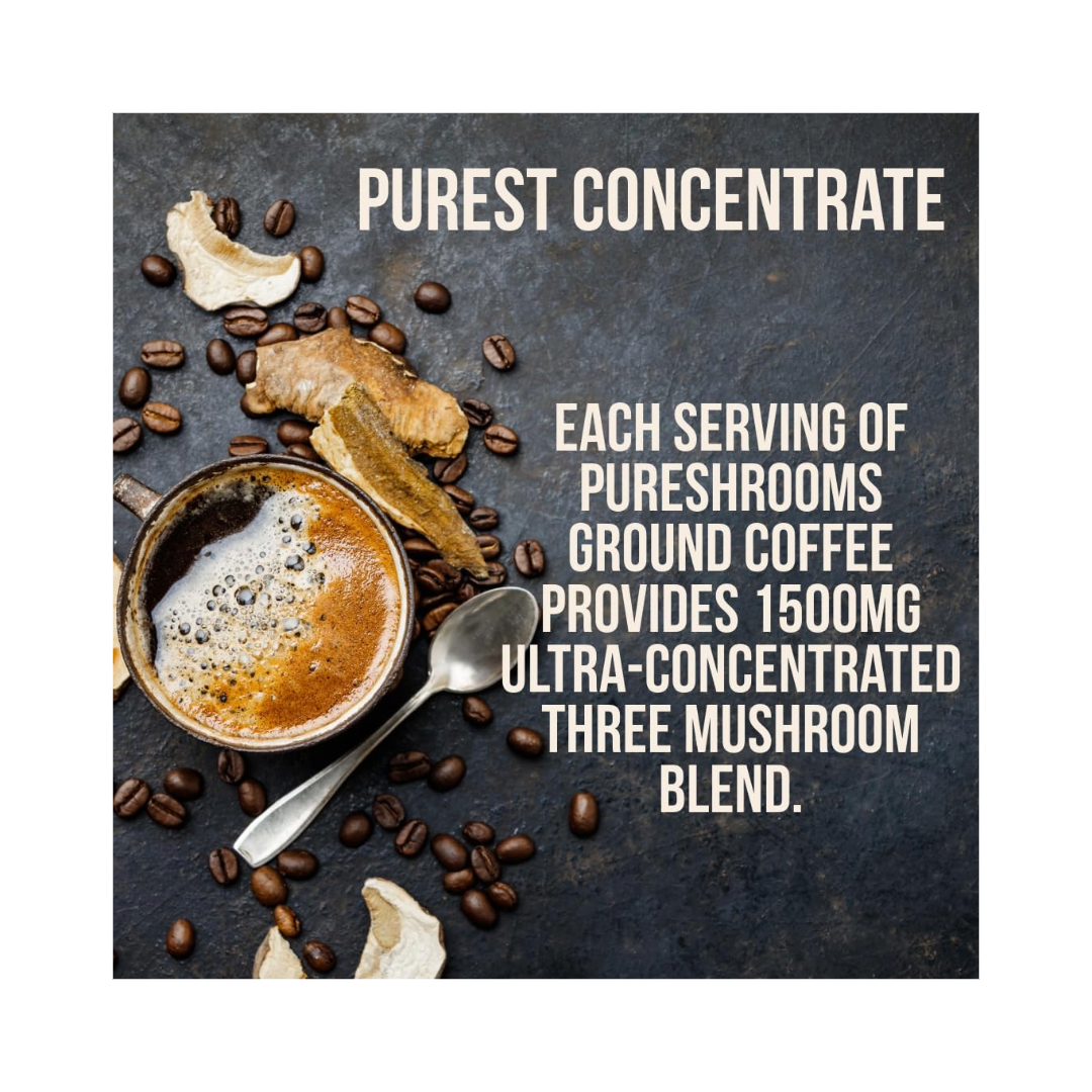 PureShrooms Inc. - PureShrooms Swiss Water Decaf Mushroom Ground Coffee