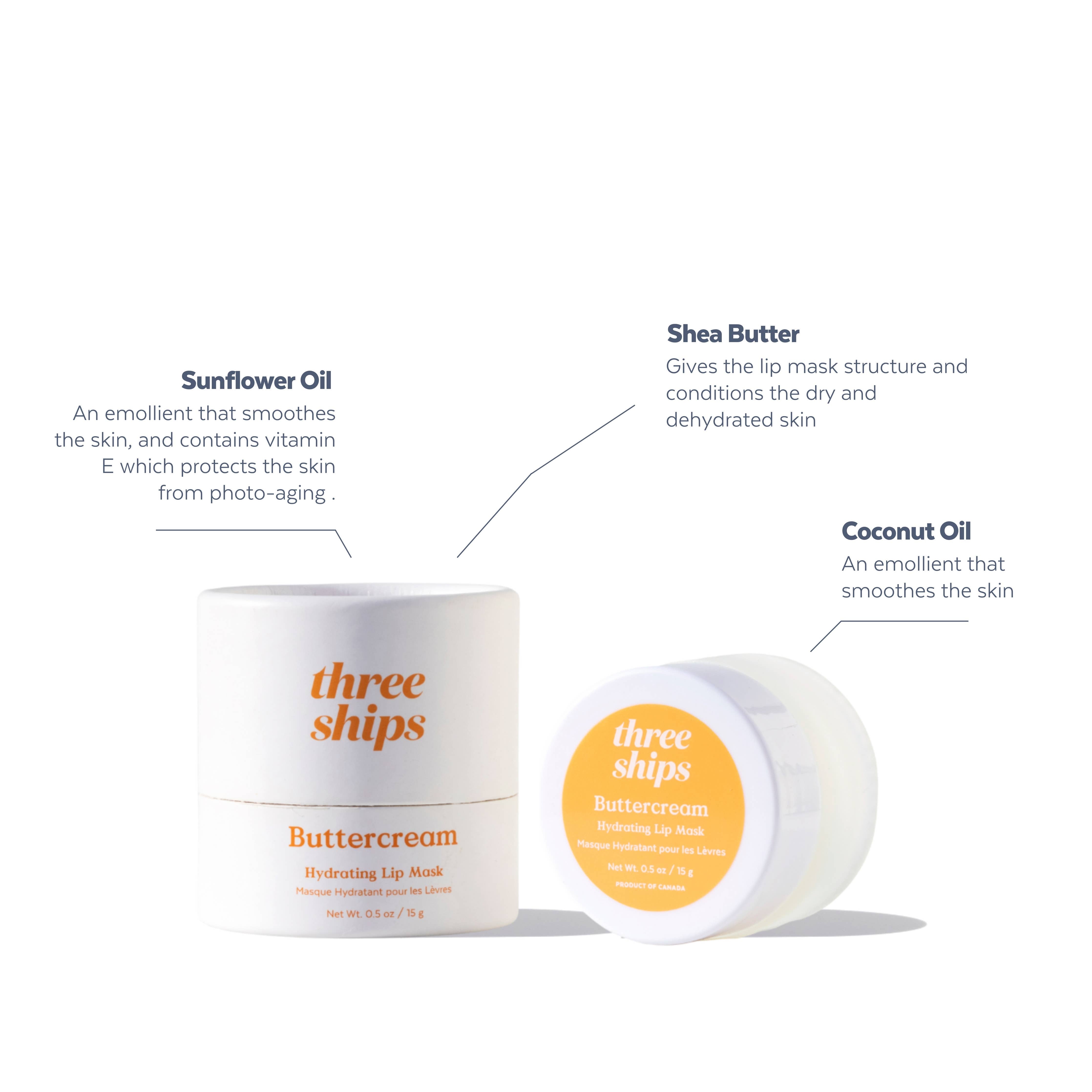 Three Ships - Buttercream Hydrating Lip Mask (15g)