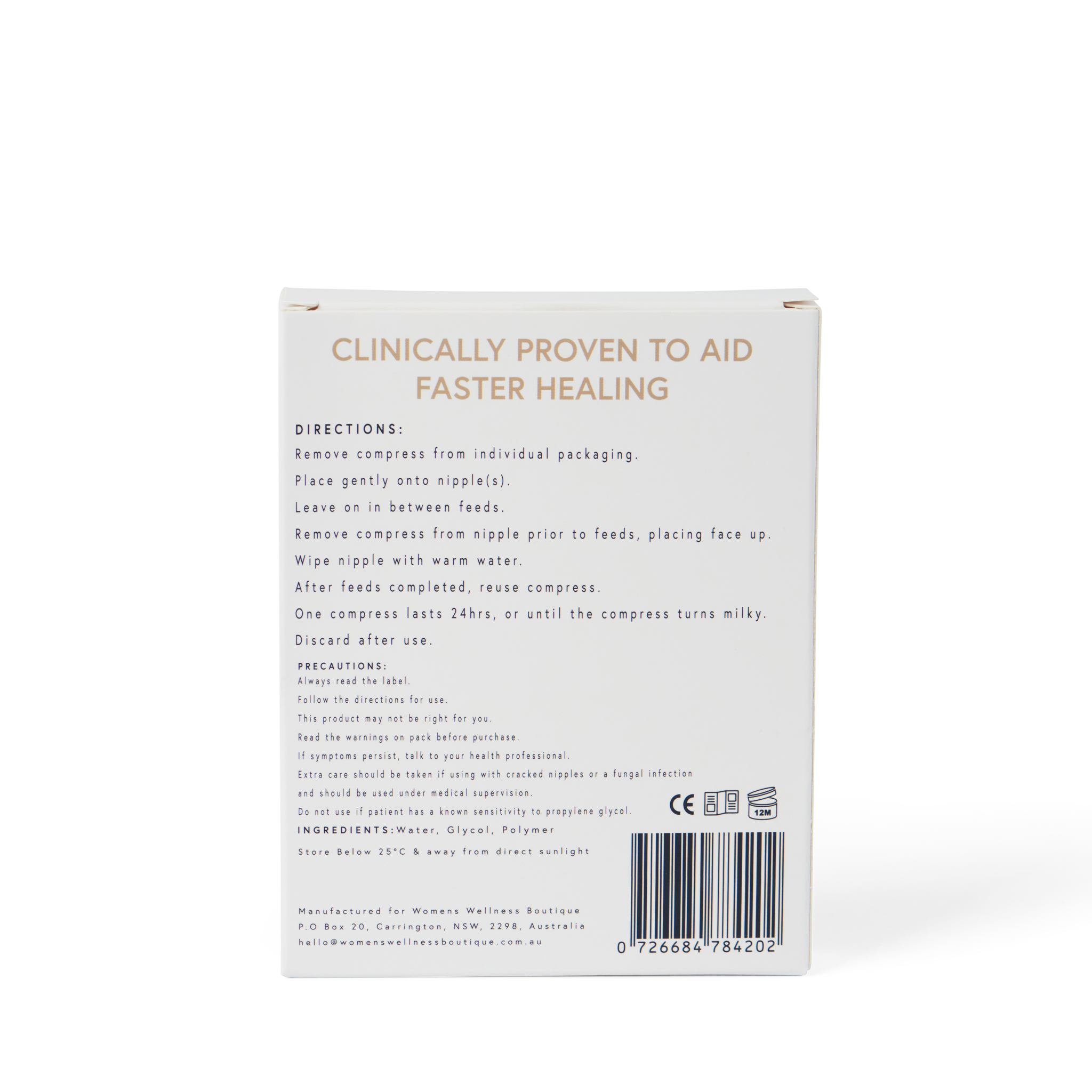 Womens Wellness Boutique - Hydronips - Hydrogel Compresses for Breastfeeding Nipples