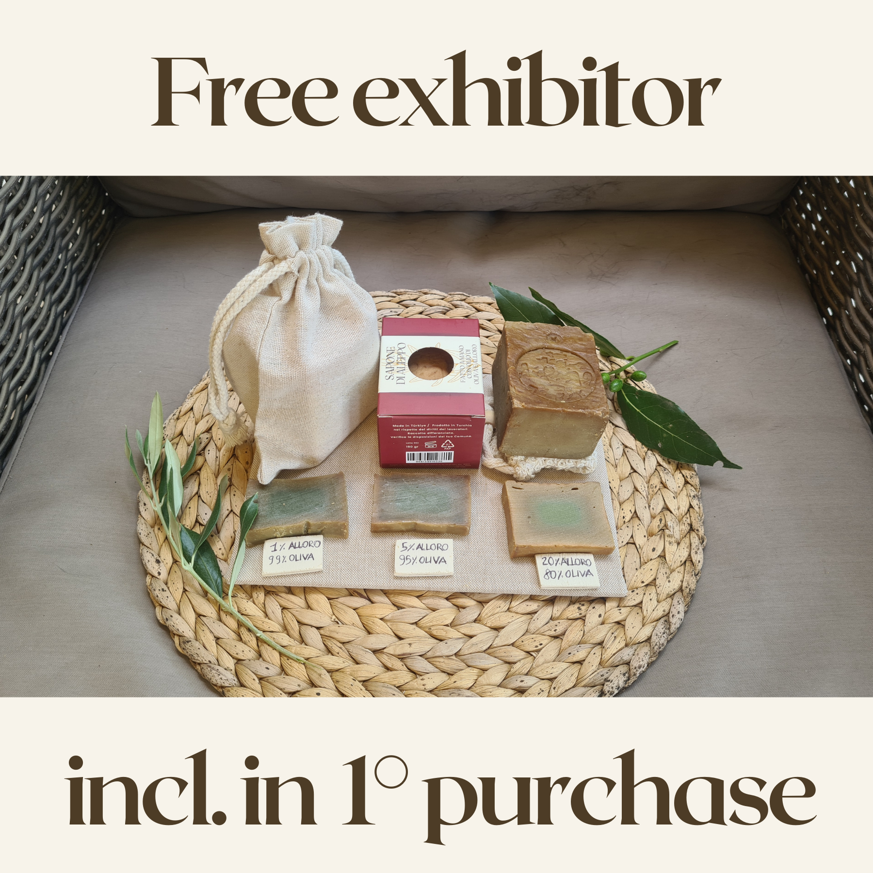 Syriana - Traditional Aleppo Soap, 100% natural, 100% profits donated: 5% Laurel Oil 95% Olive Oil