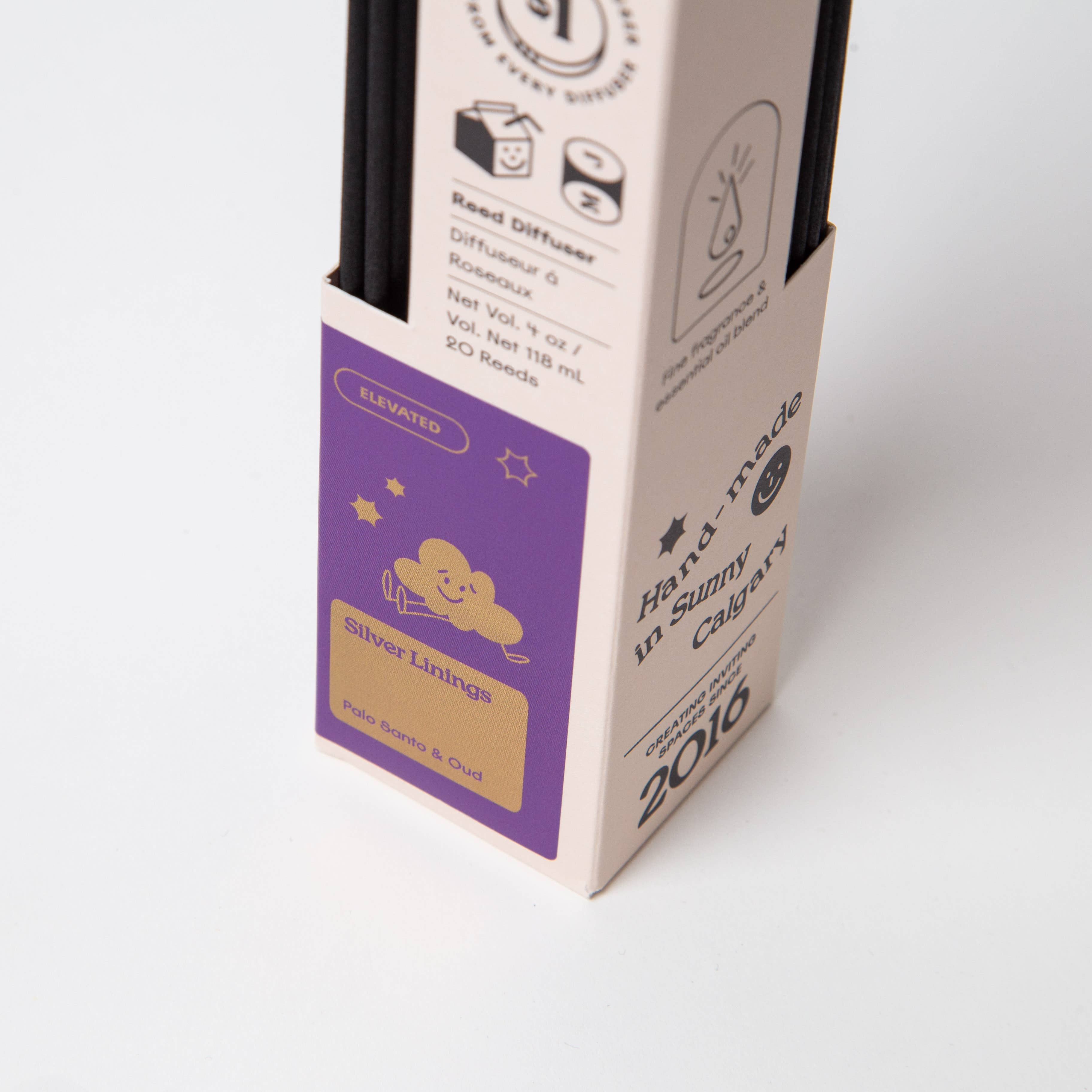 Milk Jar Candle Co. - Silver Linings - Palo Santo & Oud 4 oz Reed Diffuser