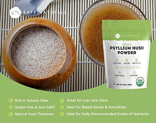 Kate Naturals - Organic Psyllium Husk Powder