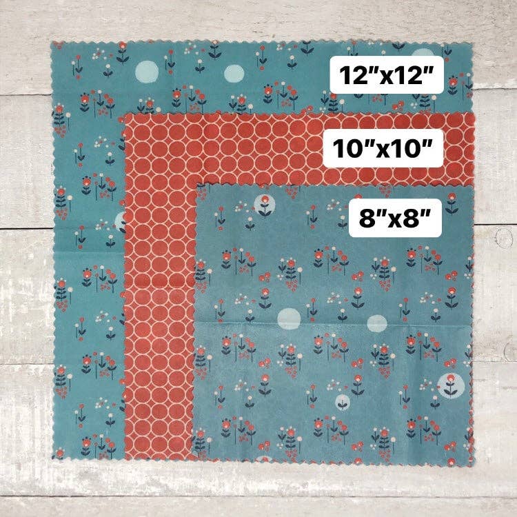 Three Huggers - Beeswax Wraps Multipack - Green Garden