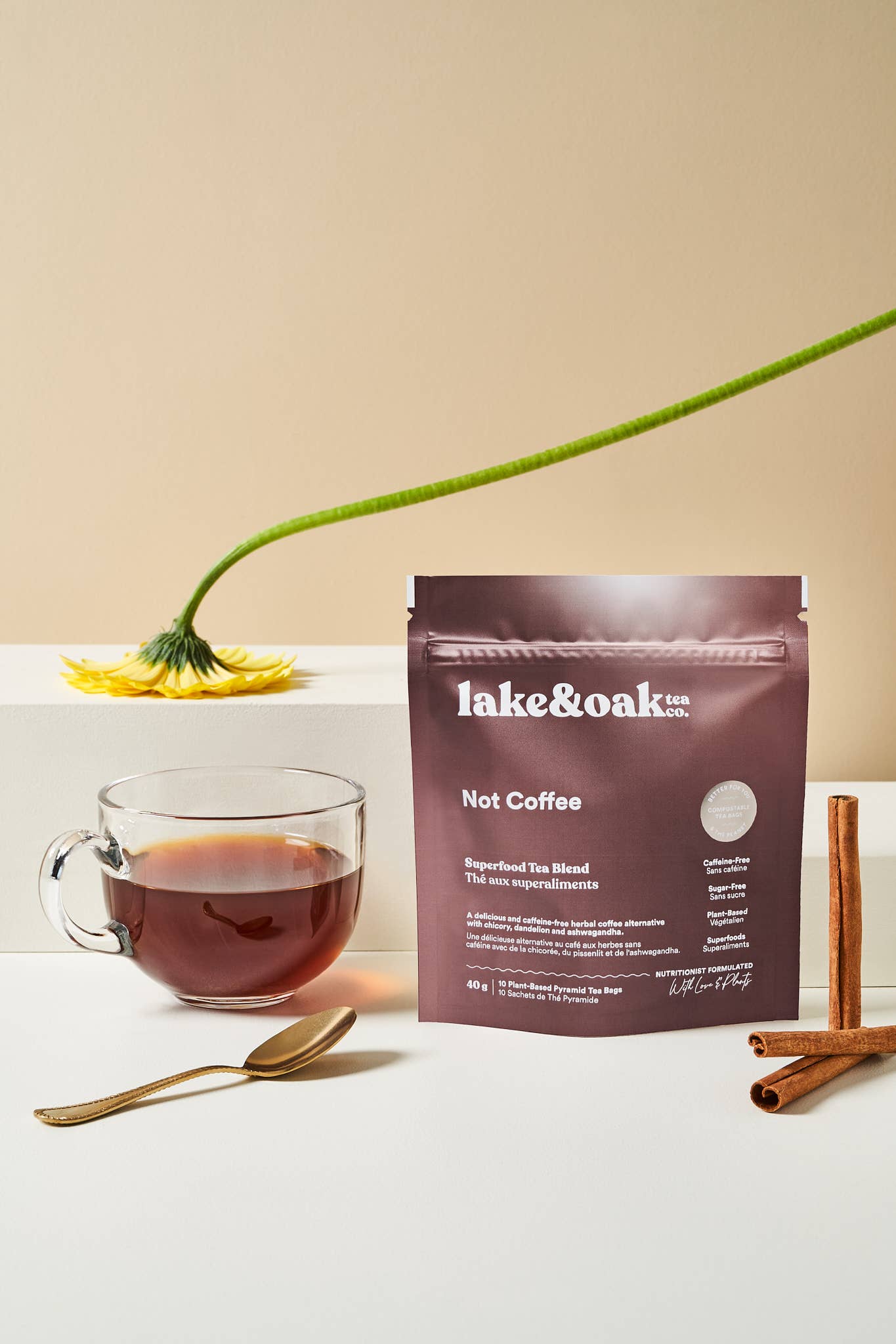 Lake & Oak Tea Co. - Not Coffee - Superfood Tea: Retail Jar