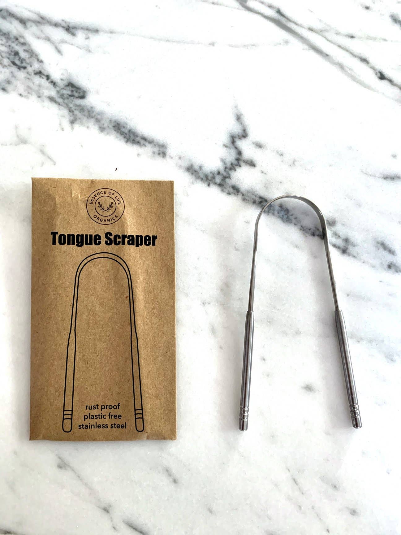 Essence of Life Organics - Stainless steel Tongue Scraper