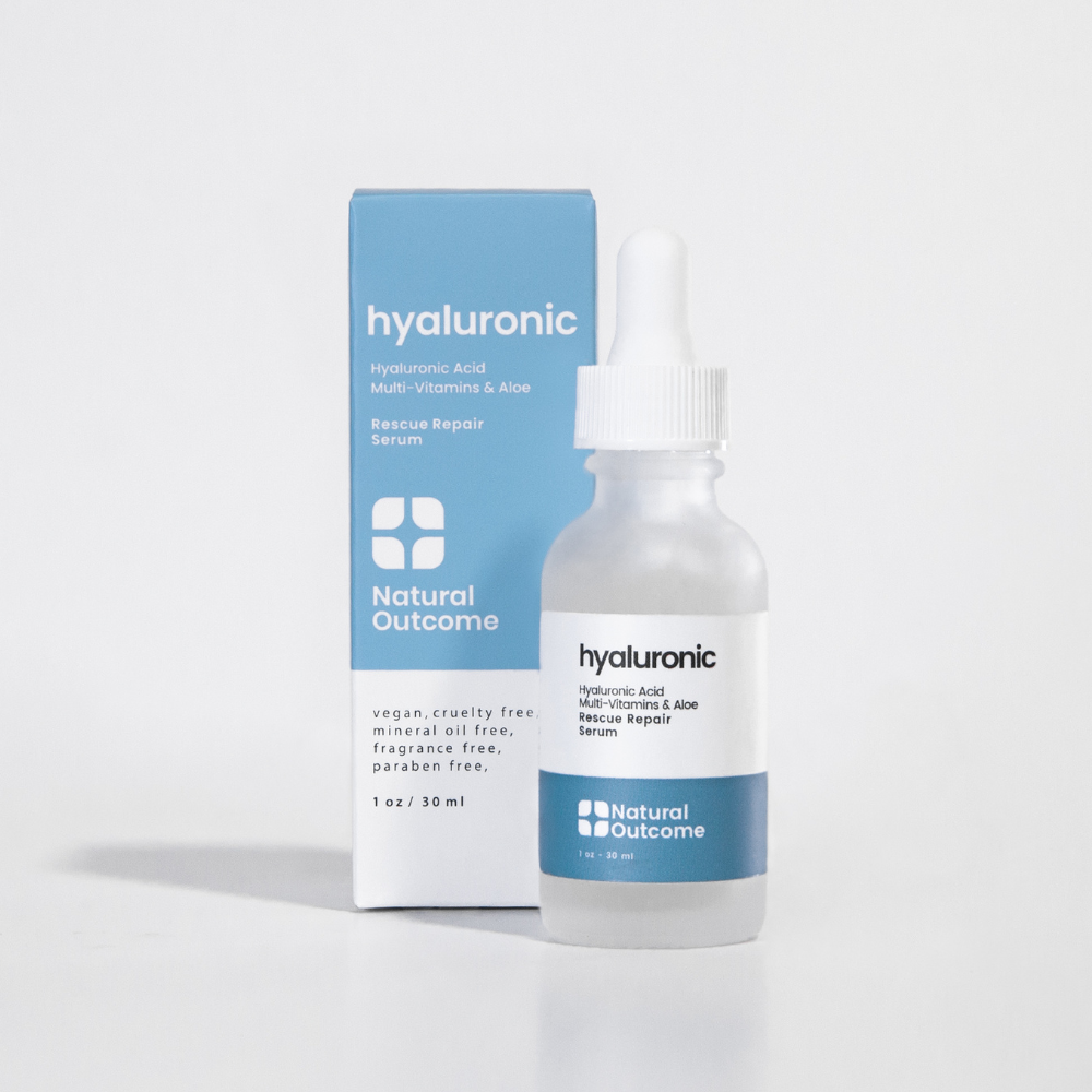 Natural Outcome Skincare - Hyaluronic Acid Facial Serum - Rescue Repair Face Serum