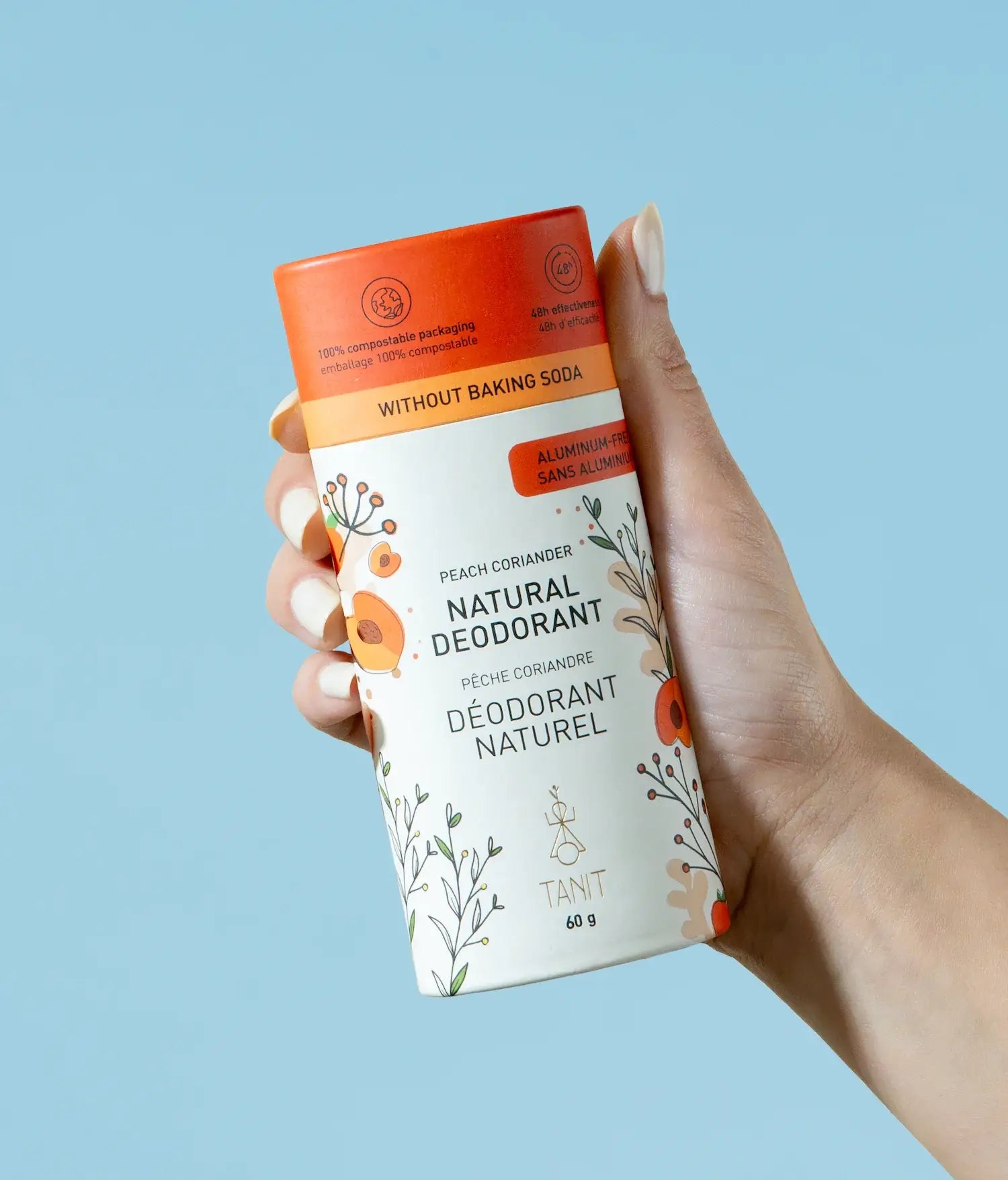 TANIT - Natural Solid Deodorant : Peach + Coriander