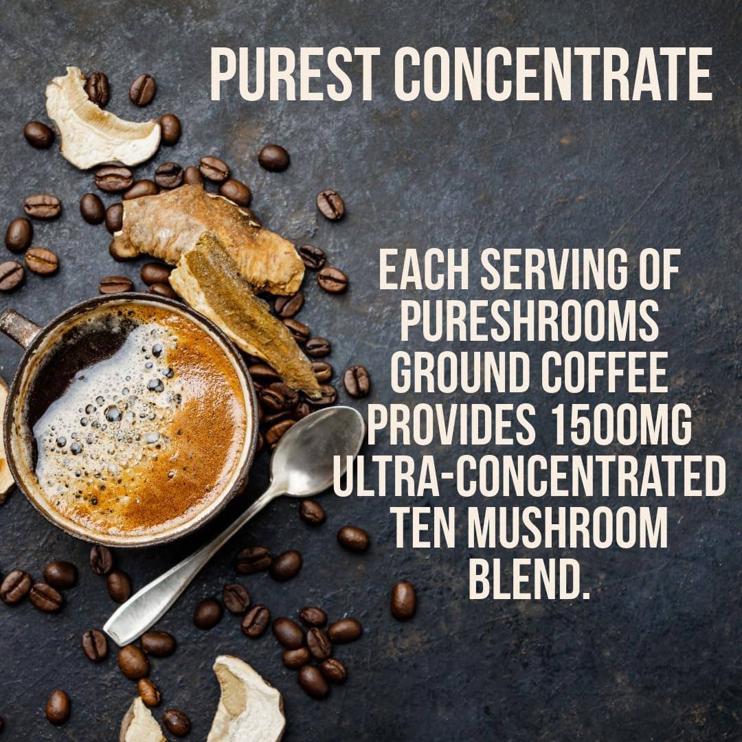 PureShrooms Inc. - PureShrooms Perfect 10 Mushroom Ground Coffee