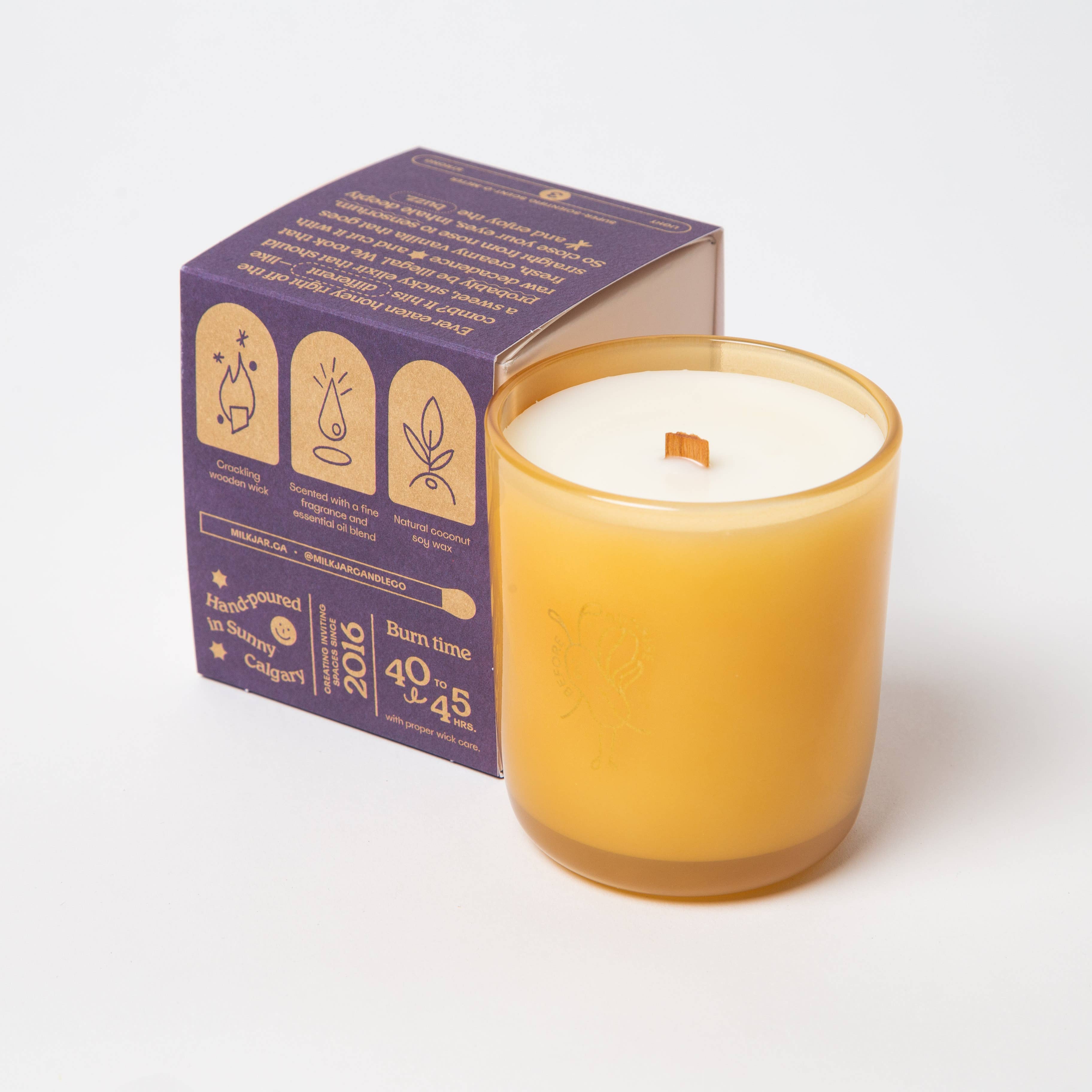 Milk Jar Candle Co. - Before Sunrise - Milk & Honey Coconut Soy 8oz Candle