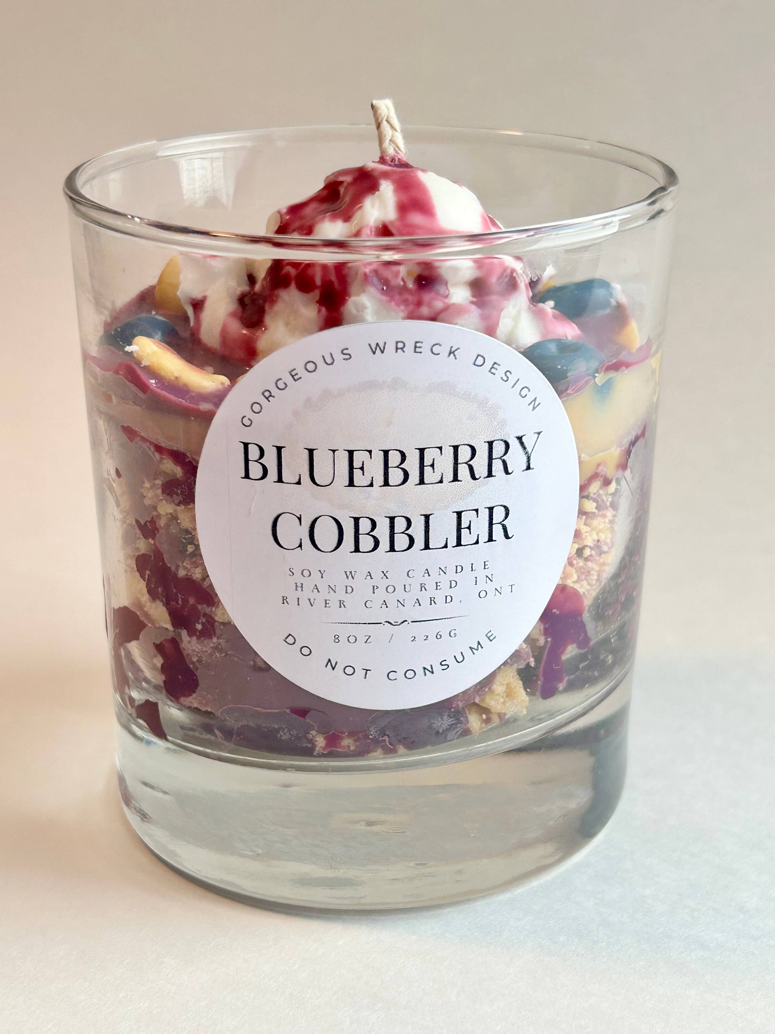 Gorgeous Wreck Design - Blueberry Cobbler Dessert Candle