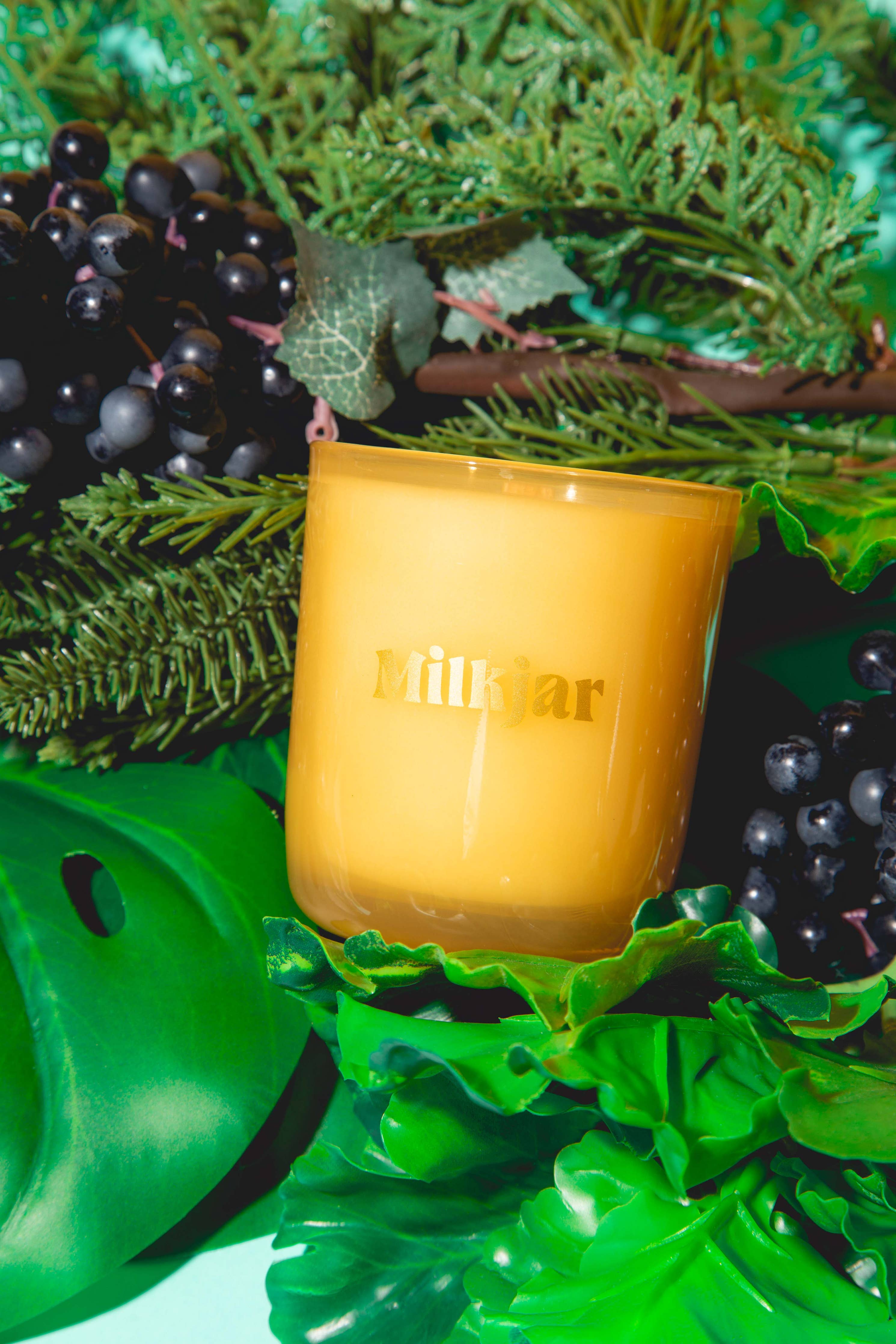 Milk Jar Candle Co. - Garden State - Cedar & Cassis Coconut Soy 8oz Candle