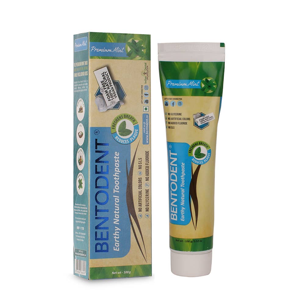bentodent - Bentodent Premium Mint Natural Toothpaste