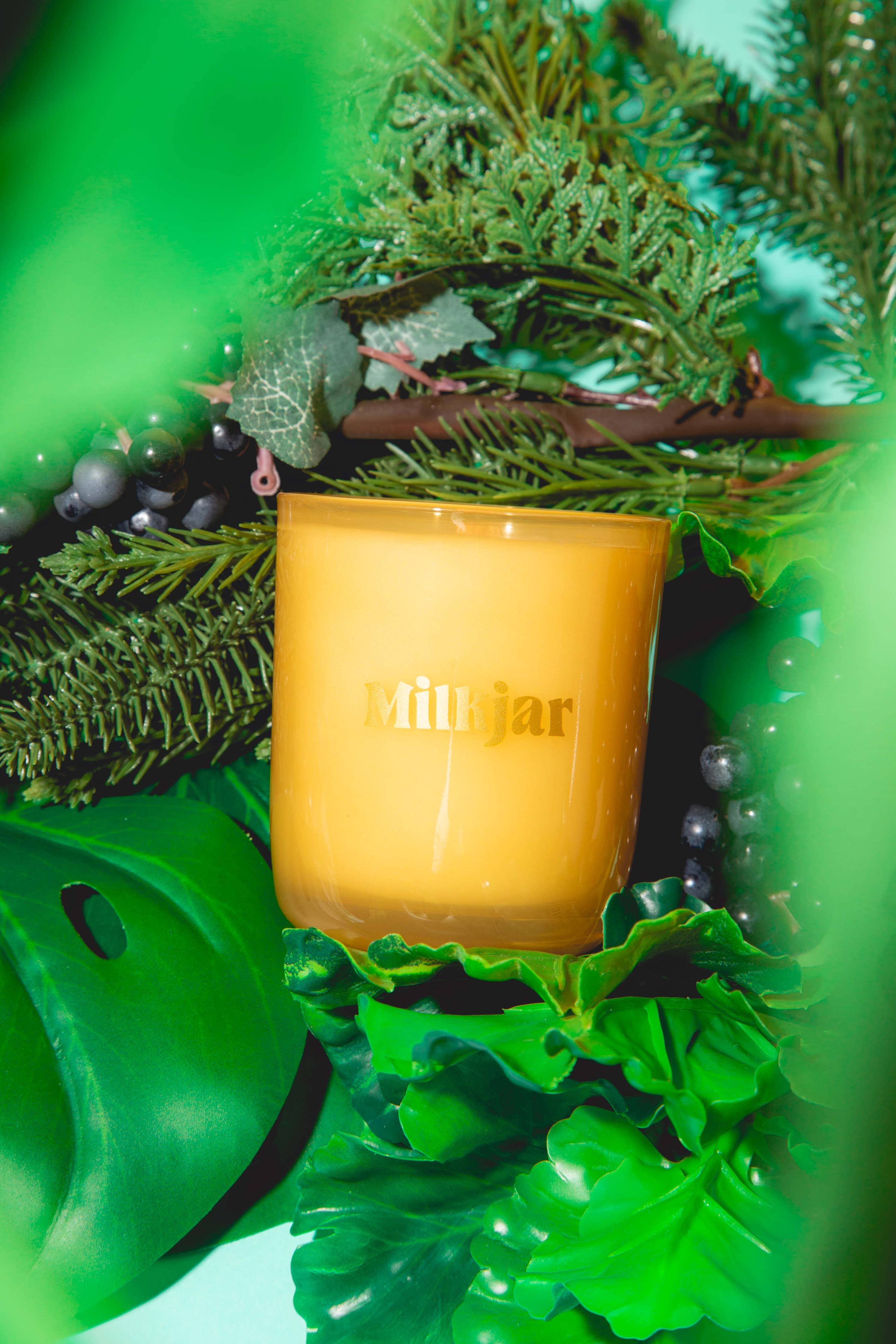 Milk Jar Candle Co. - Garden State - Cedar & Cassis Coconut Soy 8oz Candle