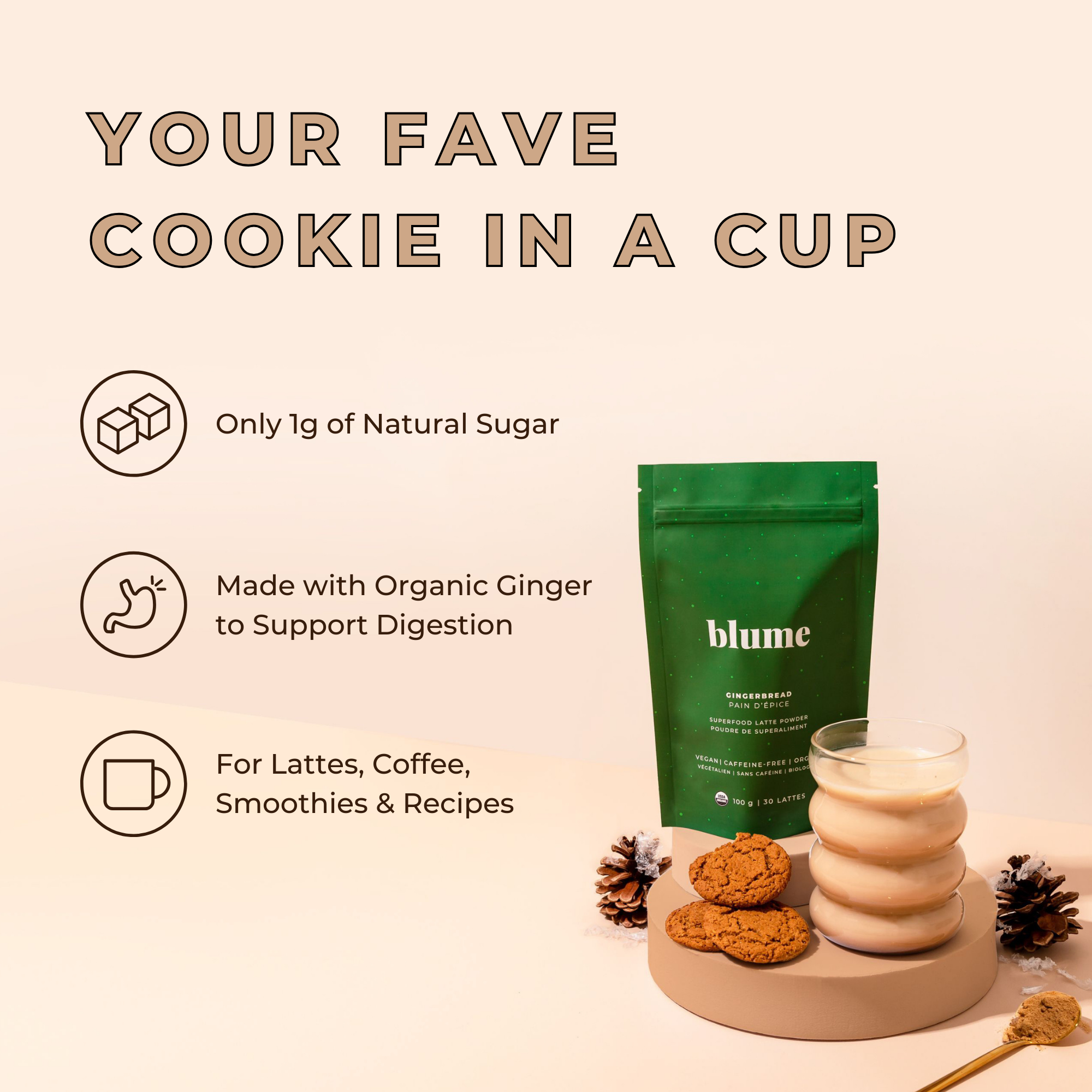 Blume - Superfood Latte Powder, Gingerbread Blend