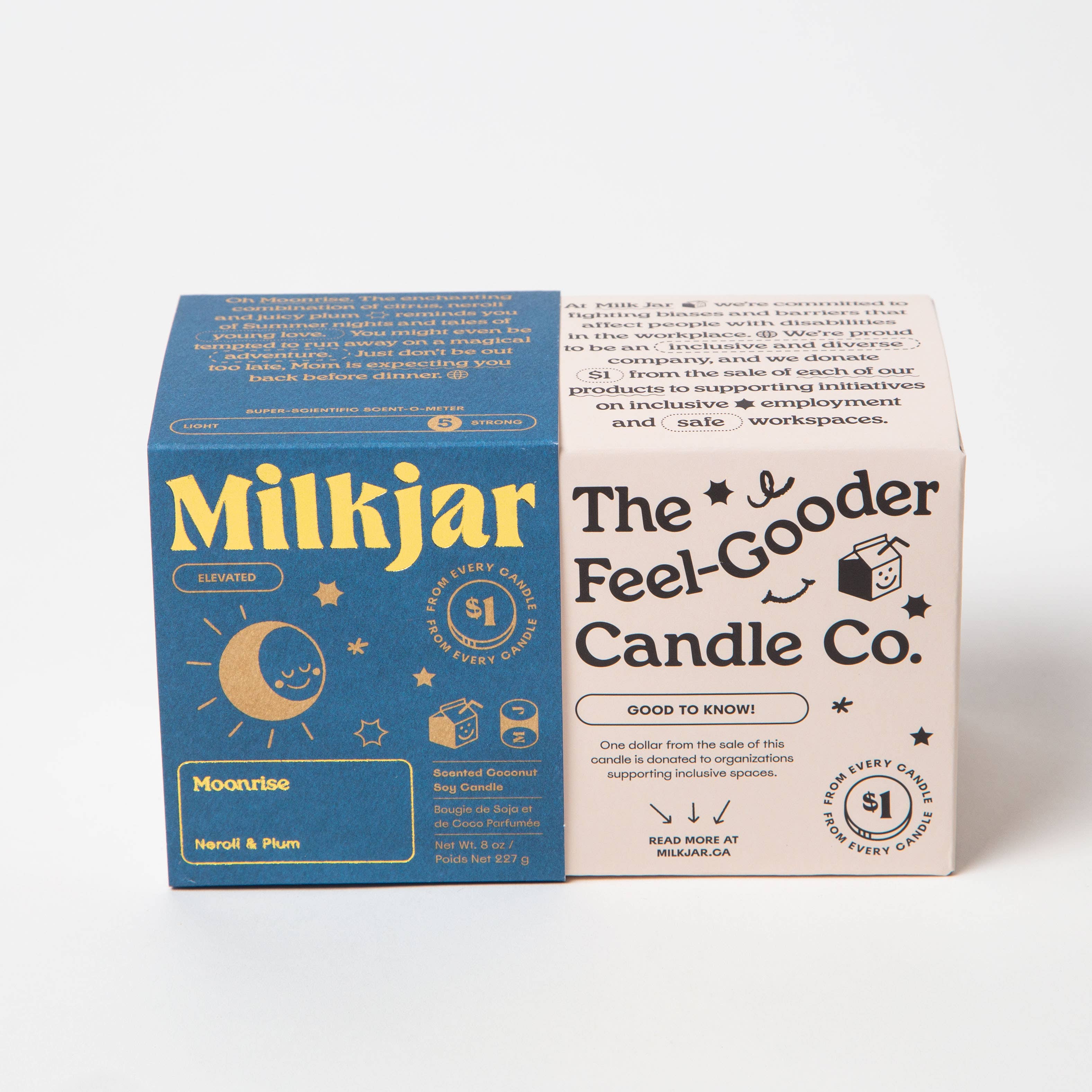 Milk Jar Candle Co. - Moonrise - Neroli & Plum Coconut Soy 8oz Candle
