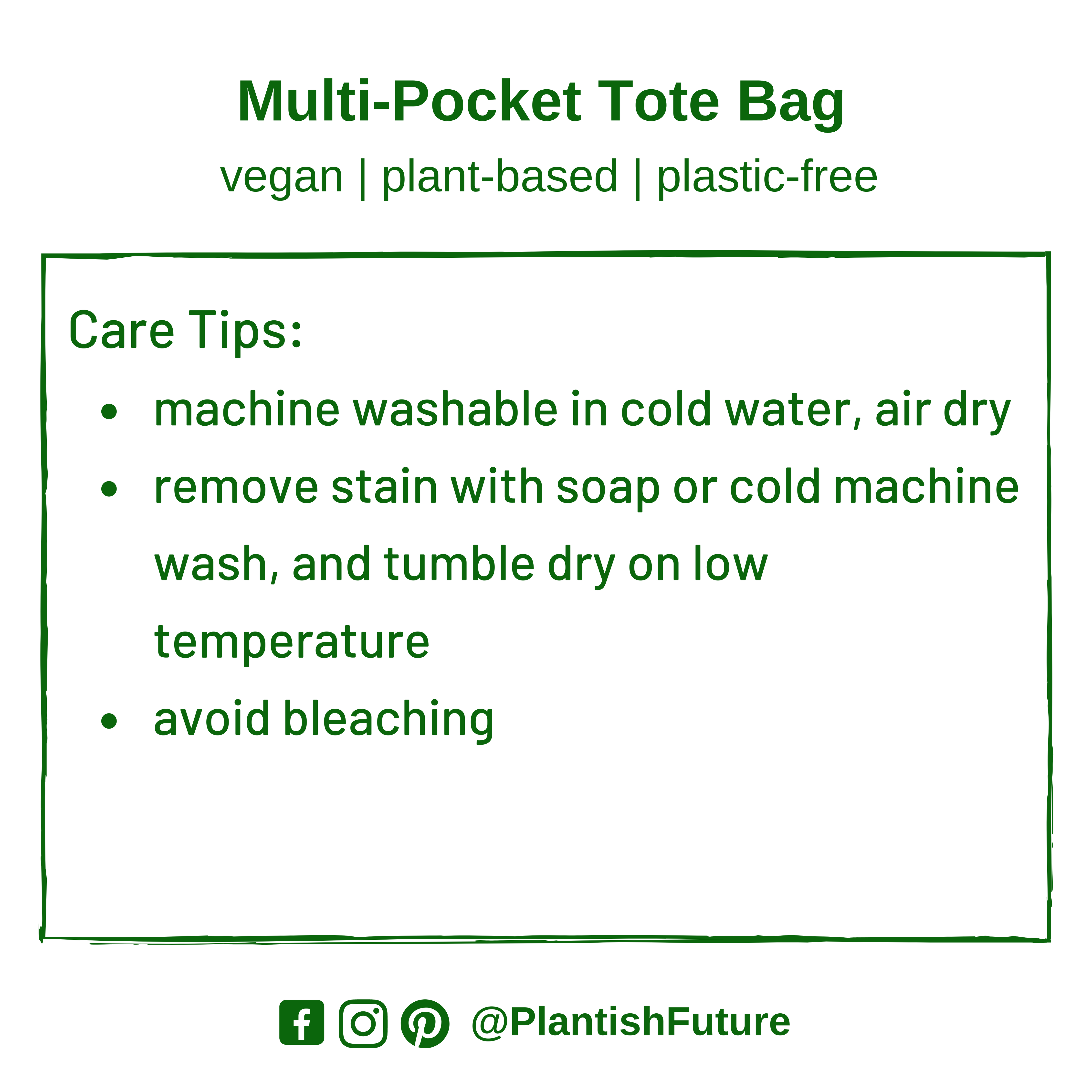 Plantish - Multi-pocket Tote Bag: Creamy Beige