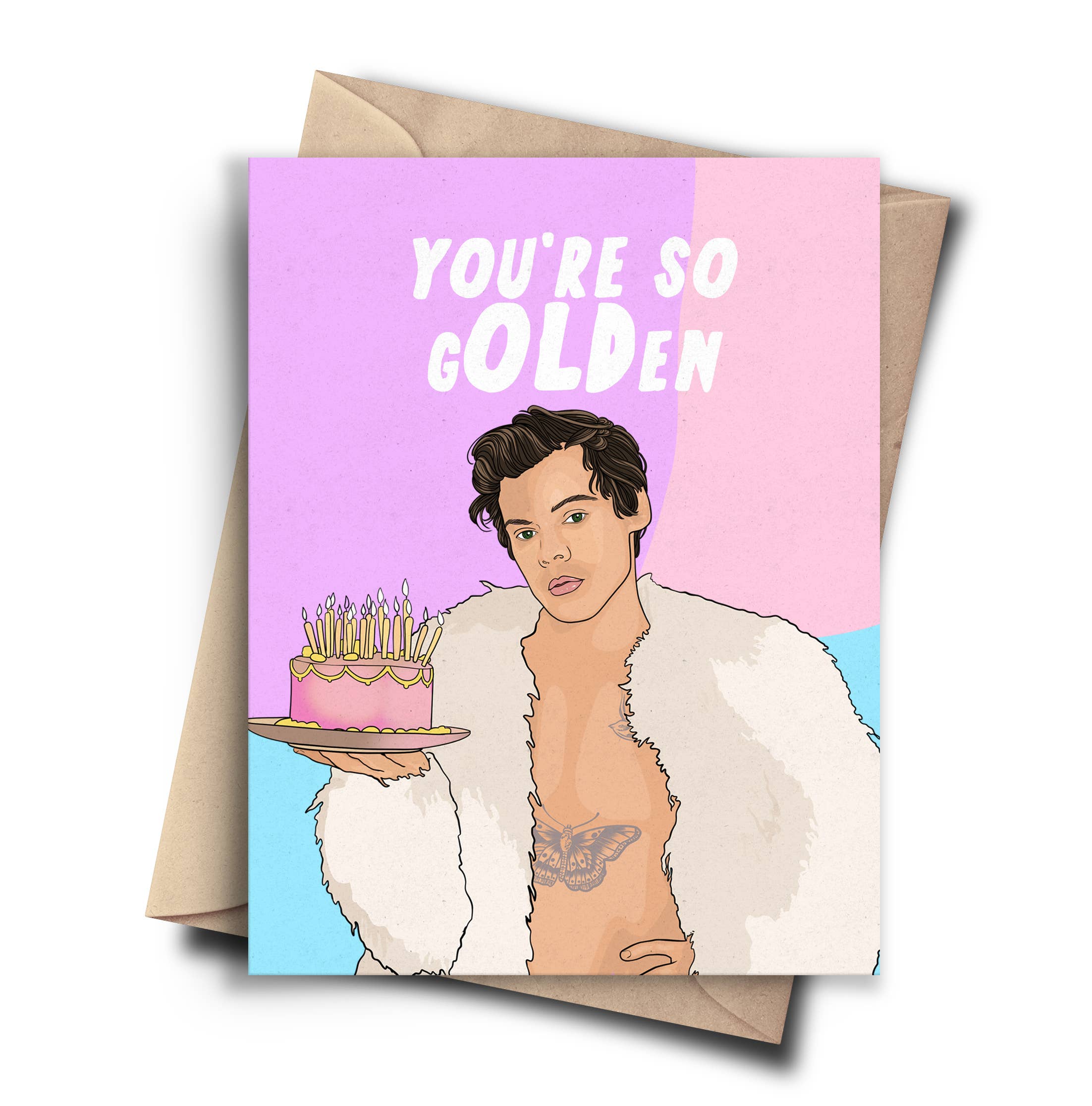 Pop Cult Paper - G(OLD)en Harry Styles Funny Birthday Card - Pop Culture Bday