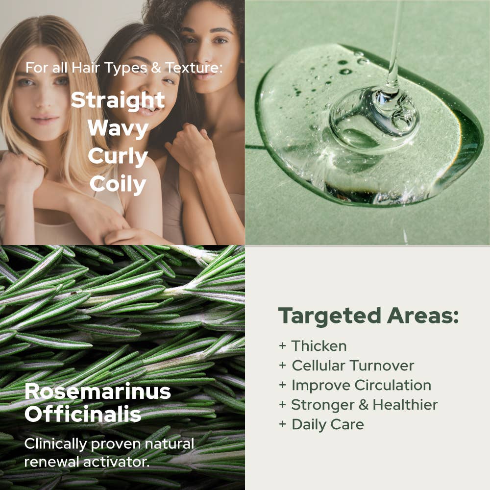 Plant of Life - Rosemary Essential Oil for Aromatherapy Hair, Skin, & Nails: 2oz