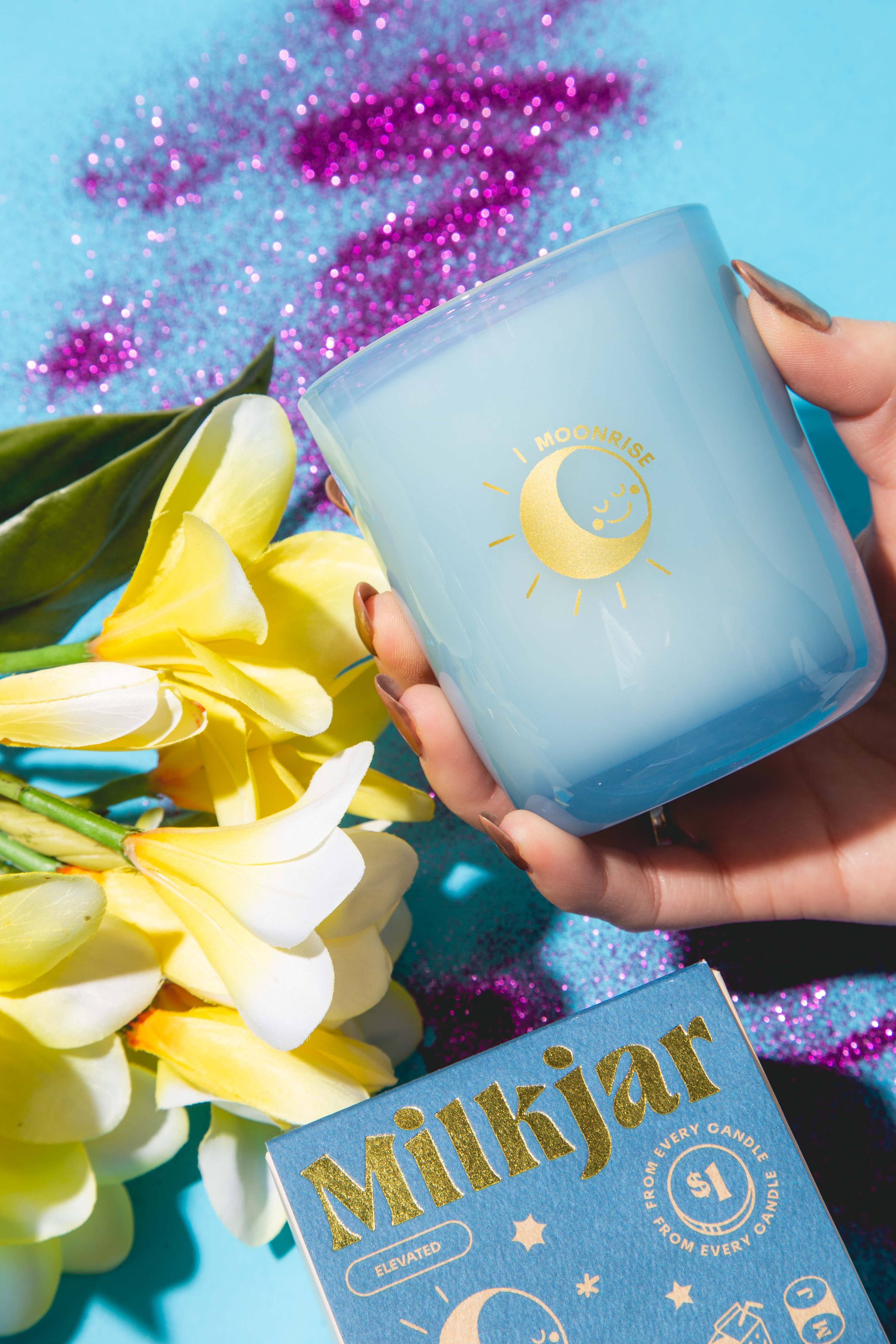 Milk Jar Candle Co. - Moonrise - Neroli & Plum Coconut Soy 8oz Candle