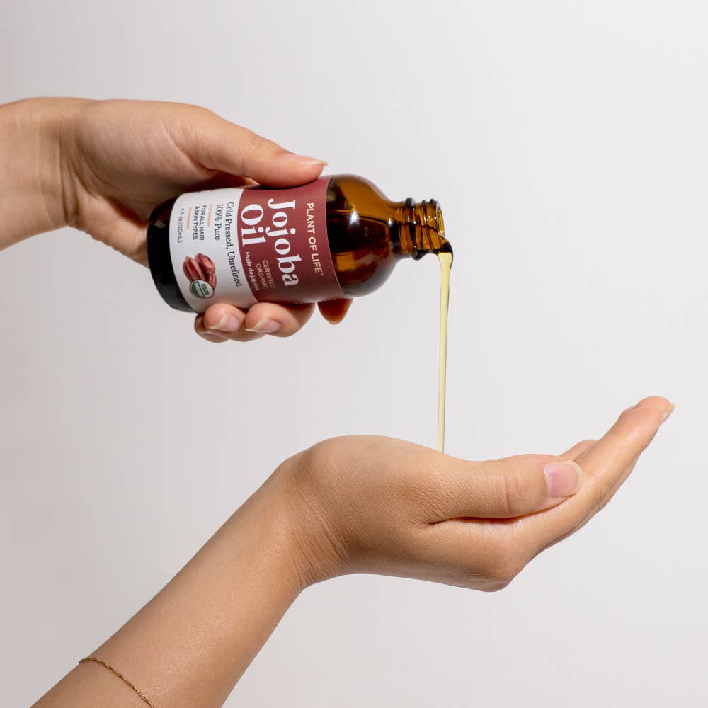 Plant of Life - Jojoba Oil | Organic | Skin, Hair, DIY | 100% Pure | Size: 4oz