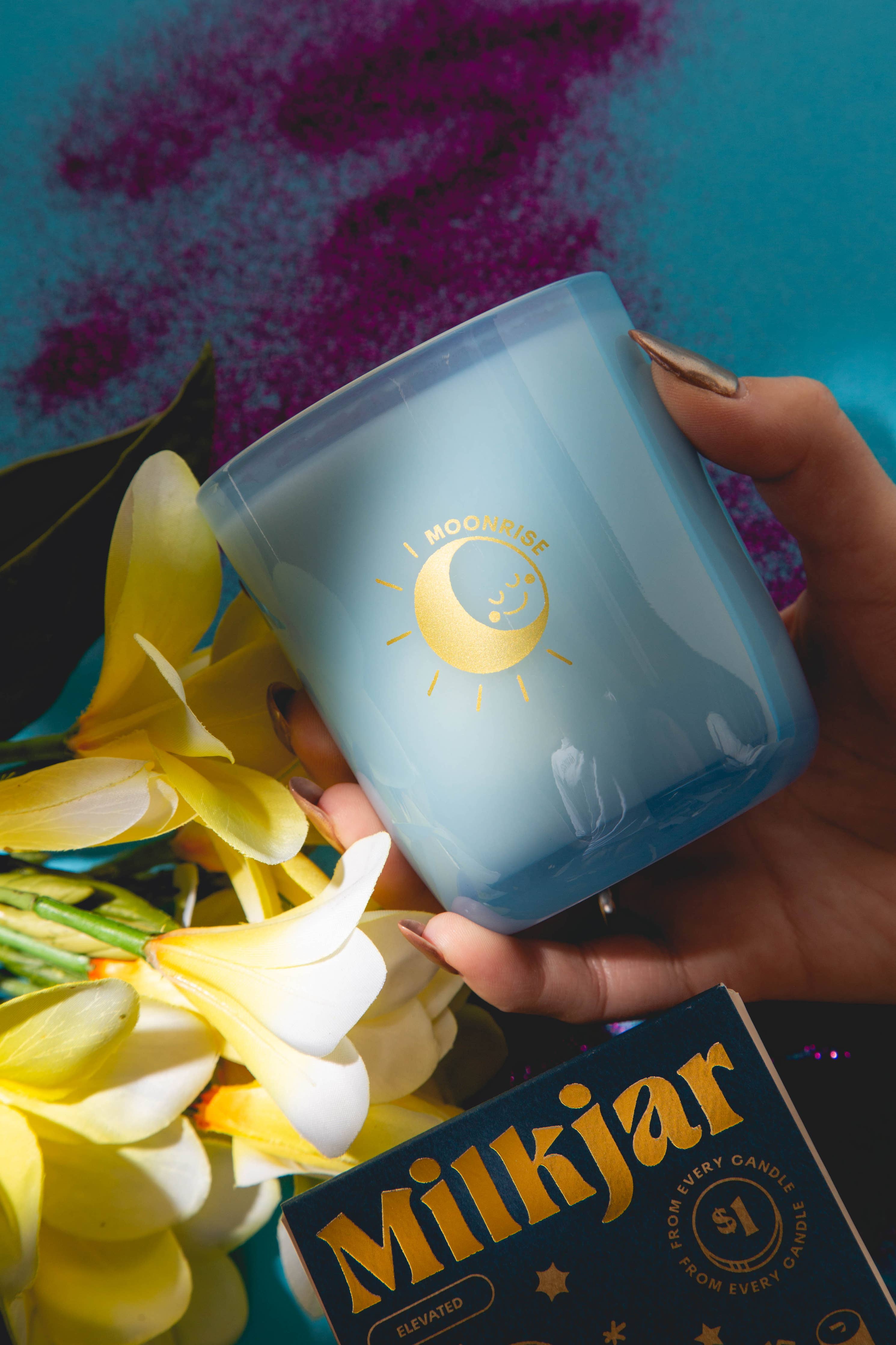 Milk Jar Candle Co. - Moonrise - Neroli & Plum Coconut Soy 8oz Candle