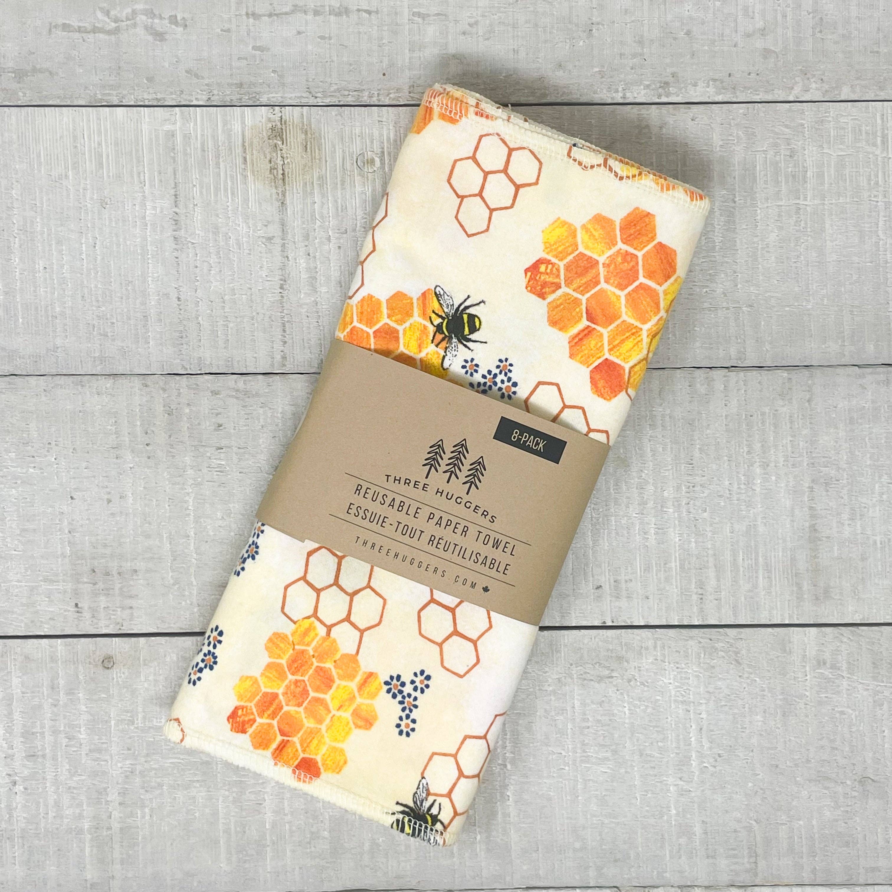 Three Huggers - Reusable Paper Towels - Honeycomb