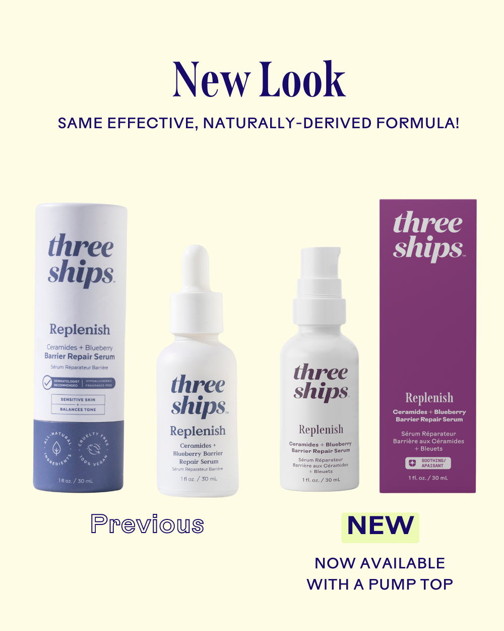 Three Ships - Replenish Ceramides + Blueberry Barrier Repair Serum