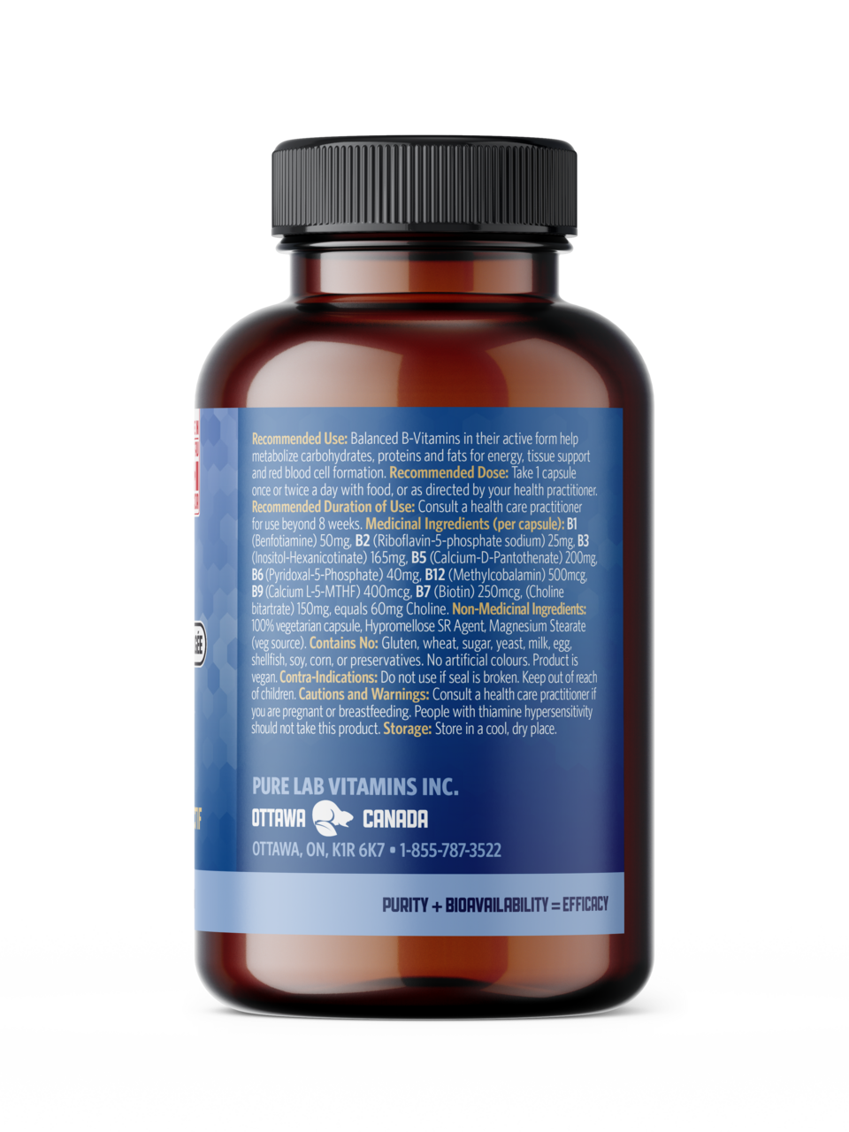 Pure Lab Vitamins Slow Release BioActive B-Complex