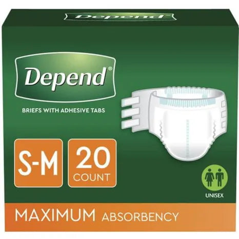 Depend Small-Medium Maximum Absorbency Fitted Briefs