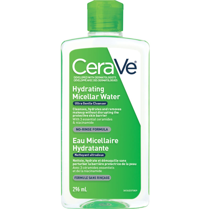 CeraVe Hydrating Micellar Water Cleanser & Eye Makeup Remover - 296ml