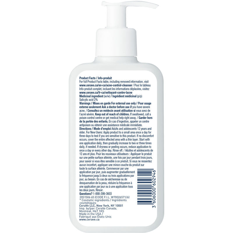 CeraVe Acne Control Cleanser - 237ml