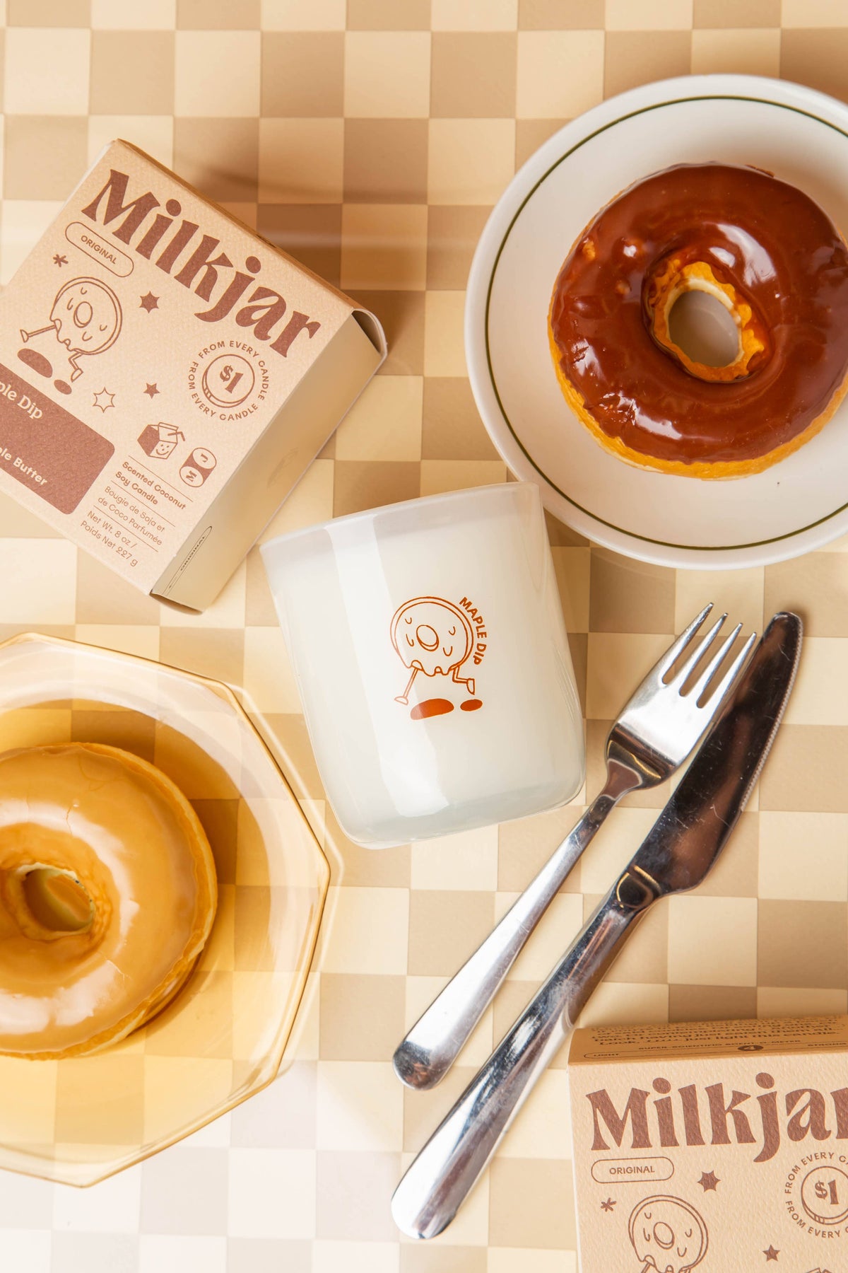 Milk Jar Candle Co. - Maple Dip - Warm Maple Butter Coconut Soy 8oz Candle