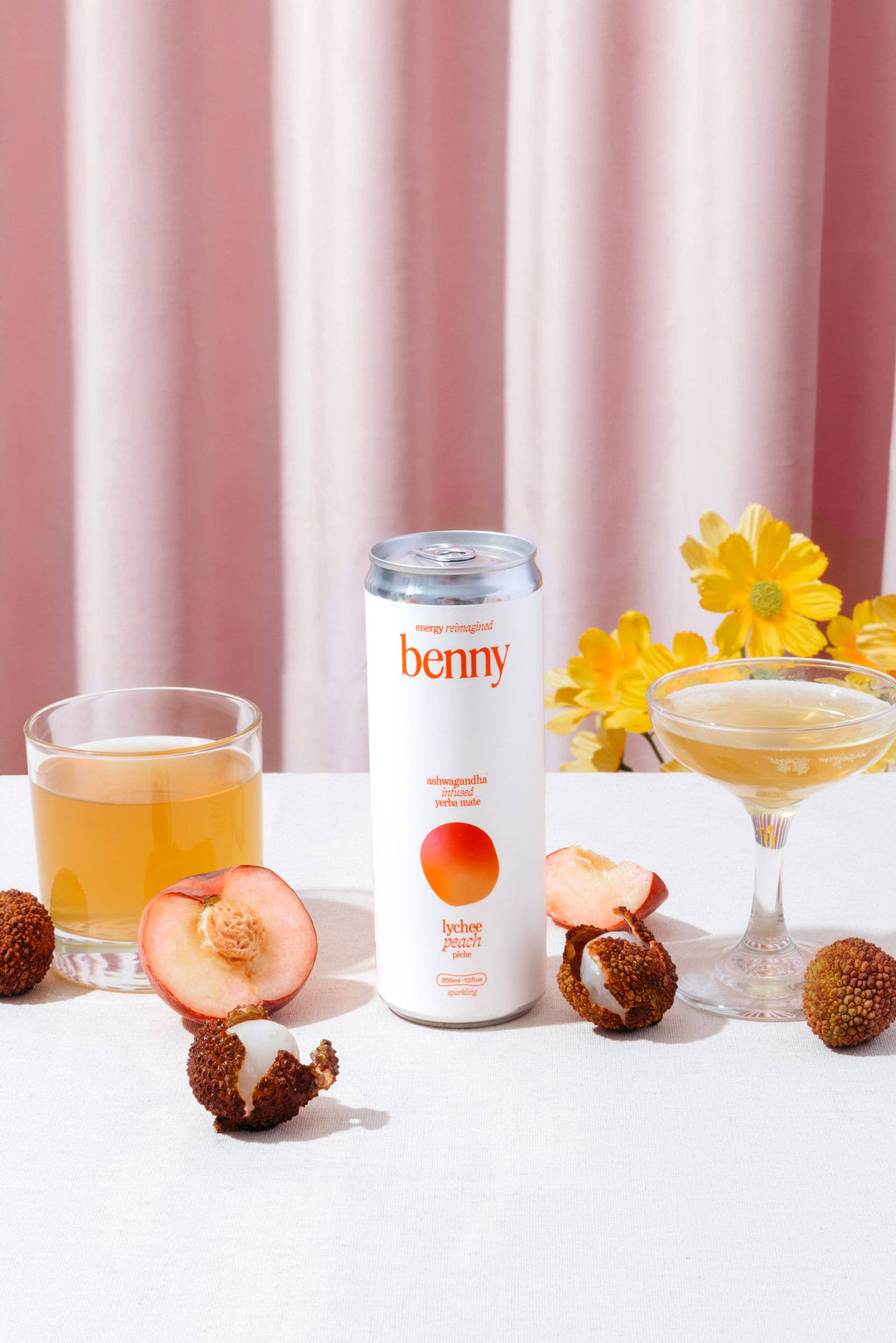 Benny - Peach Lychee Yerba Mate Energy Drink