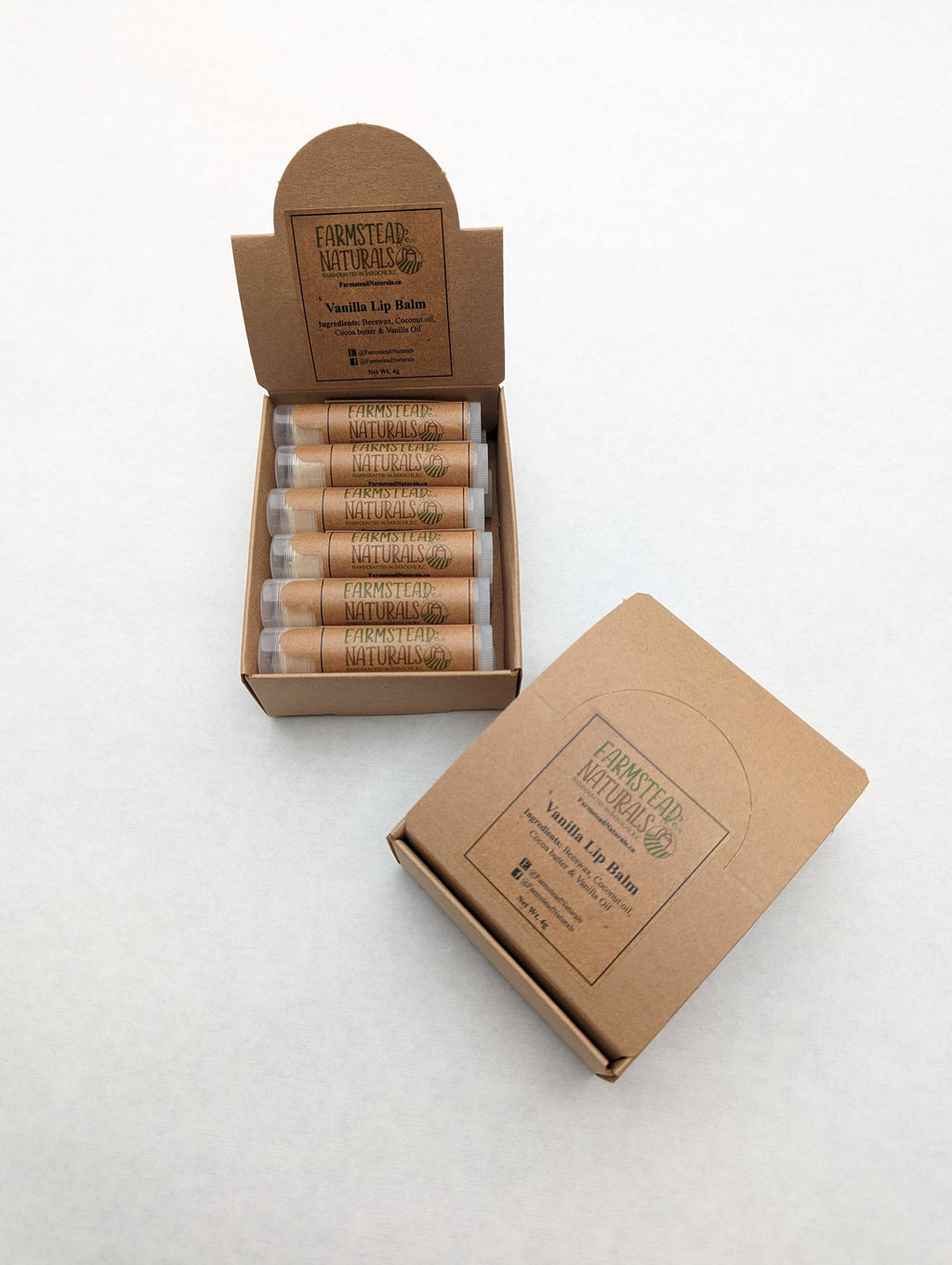 Farmstead Naturals - Natural Lip Balm | Bulk | Farmstead Naturals: Vanilla