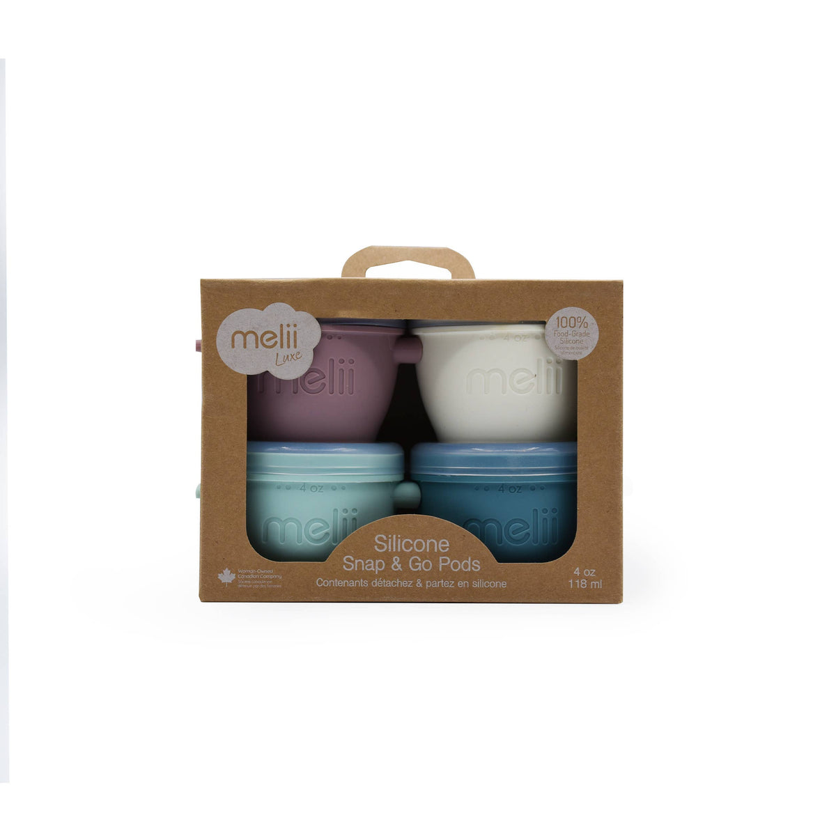 melii - Luxe Silicone Snap & Go Pods : 4oz 4pack