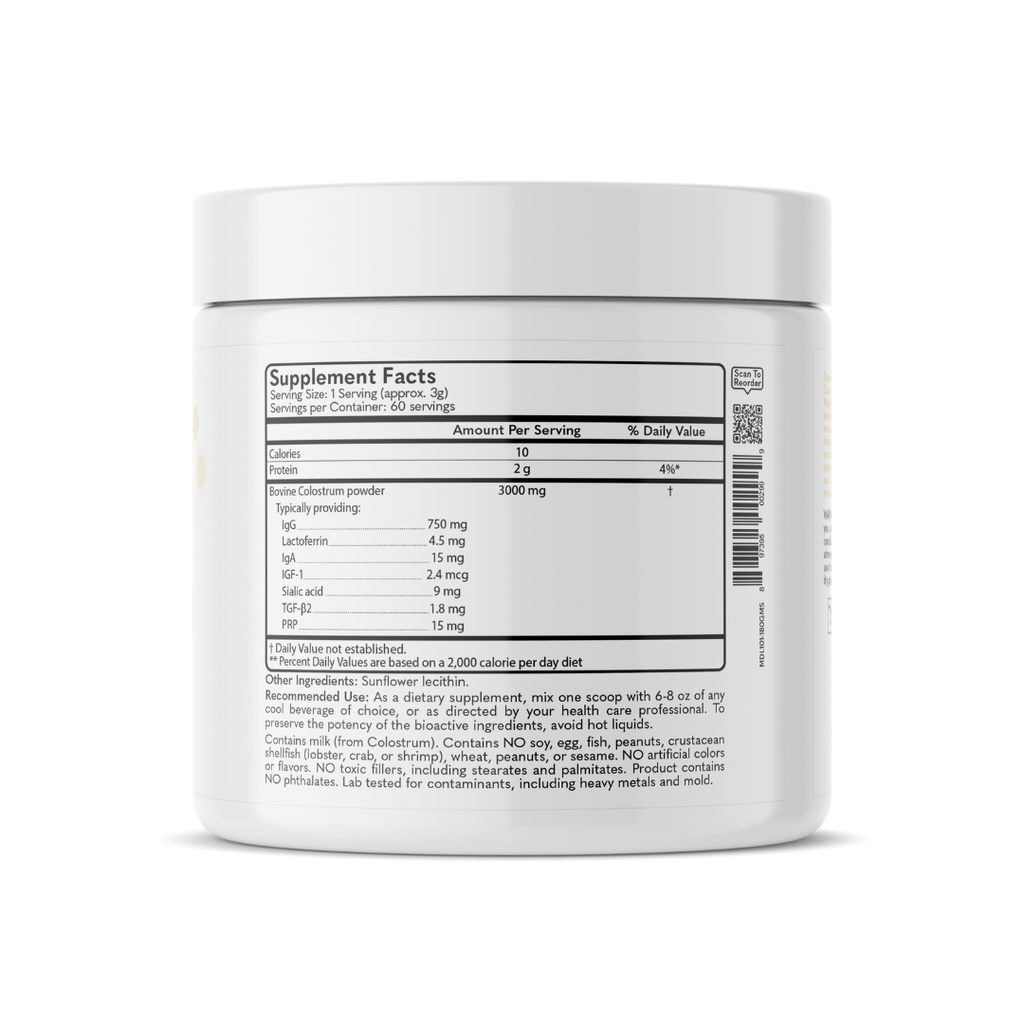 MD Logic Health - Colostrum: 60 Servings - 1 Jar