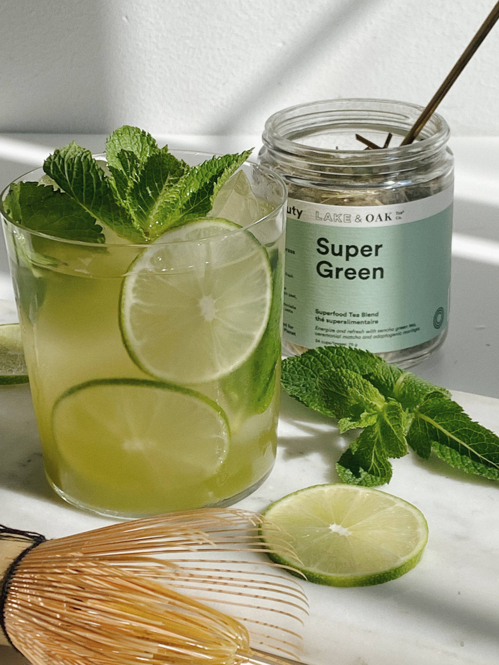 Lake & Oak Tea Co. - Super Green - Superfood Tea: Retail Jar