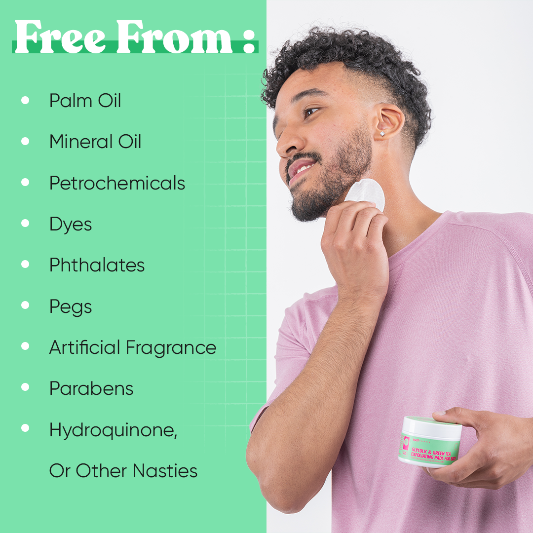 Buff Experts - 🇨🇦 - Glycolic & Green Tea Exfoliating Pads - Treats Ingrown Hairs