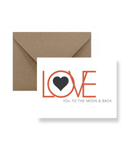 IMPAPER - Love You To The Moon And Back Love Card