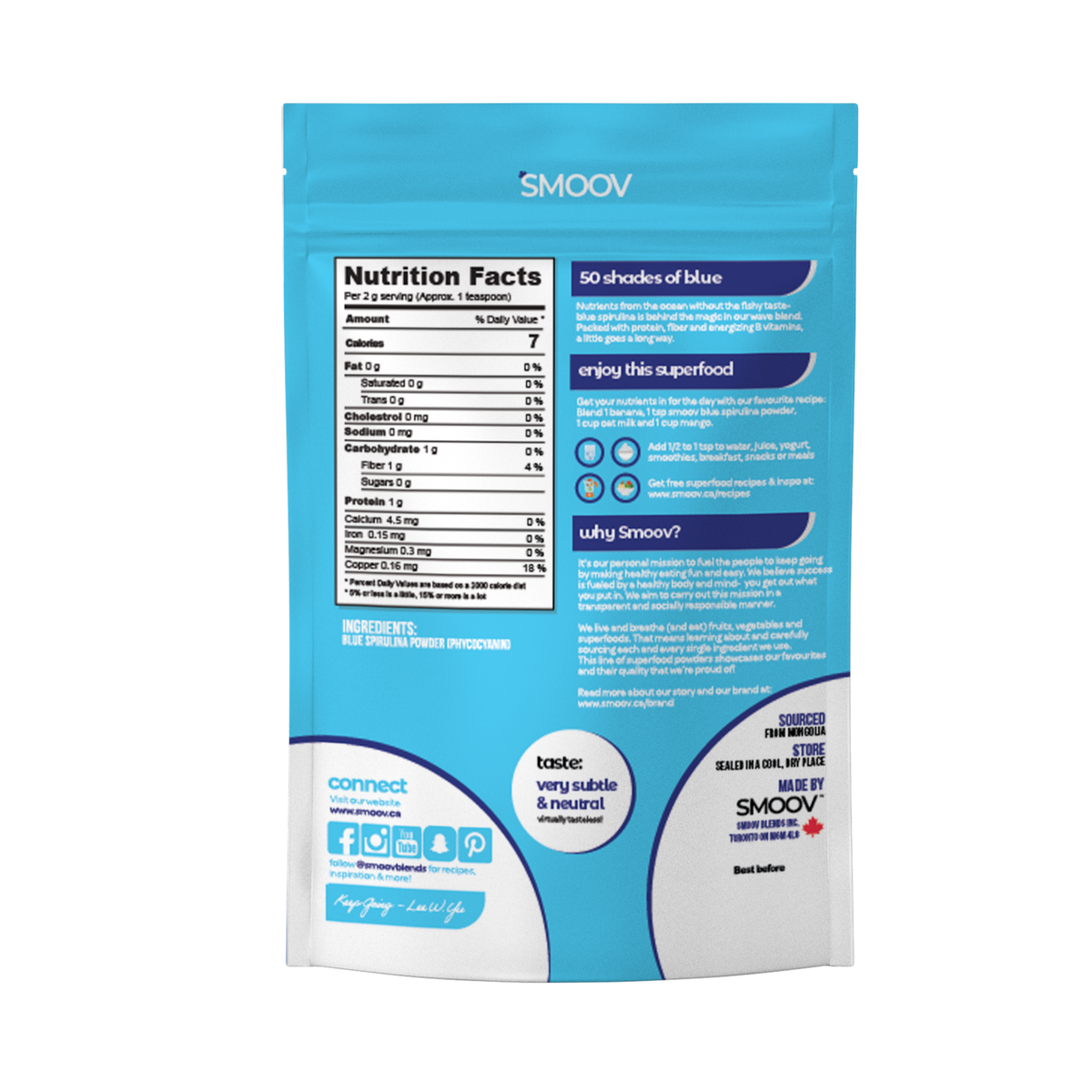 SMOOV - Blue Spirulina Powder