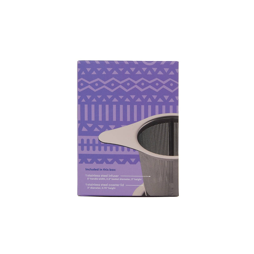 JusTea - Tea Infuser with Dual-use Coaster Lid - Tea Steeper Strainer