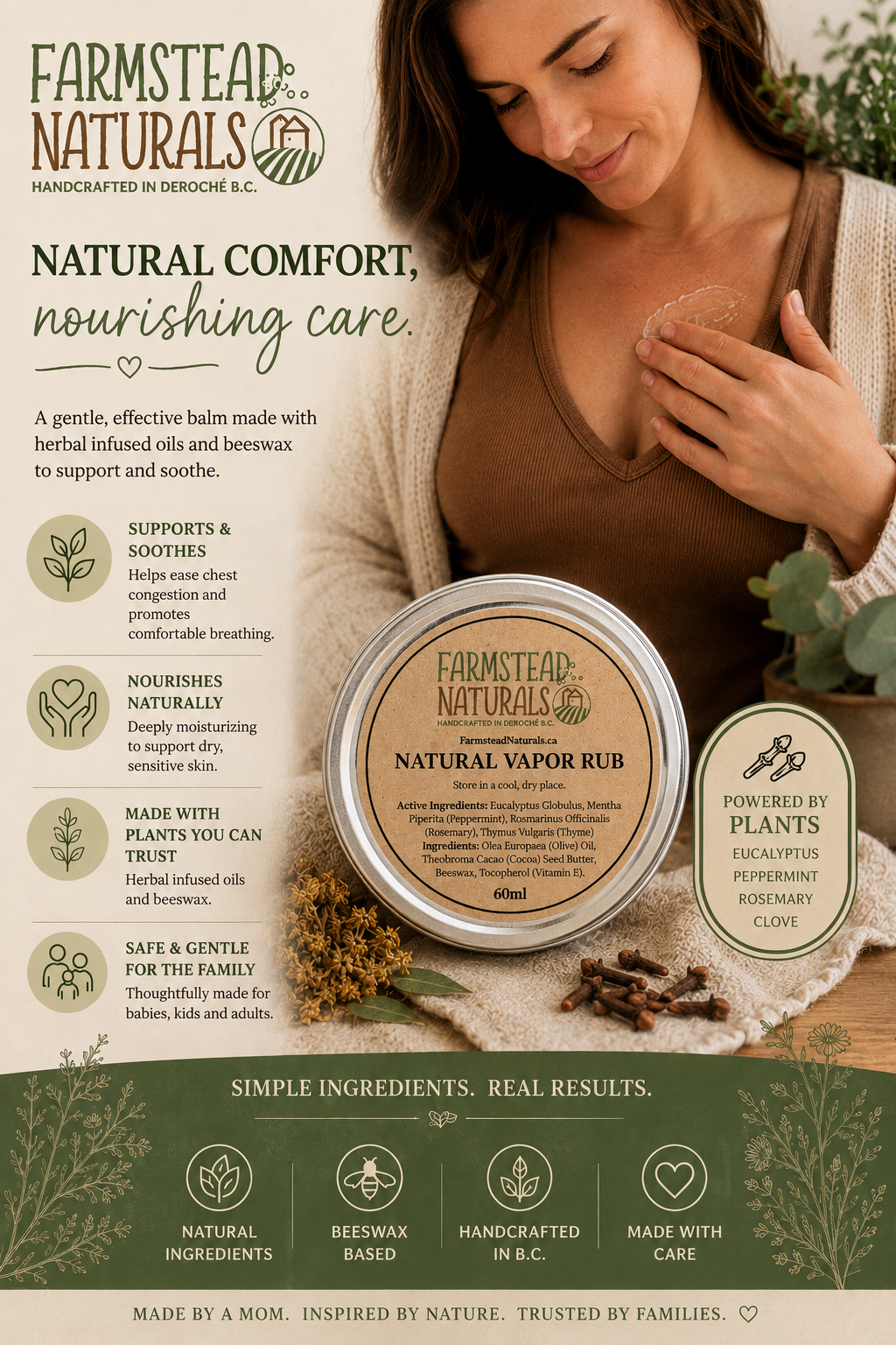 Farmstead Naturals - Natural Vapor Rub | Bulk | Farmstead Naturals: 60mL