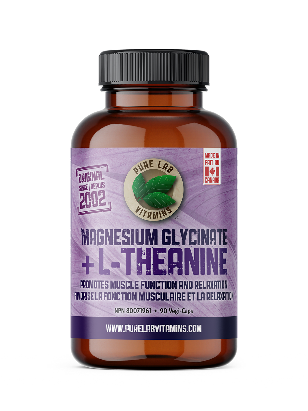Pure Lab Vitamins Magnesium Glycinate + L-Theanine