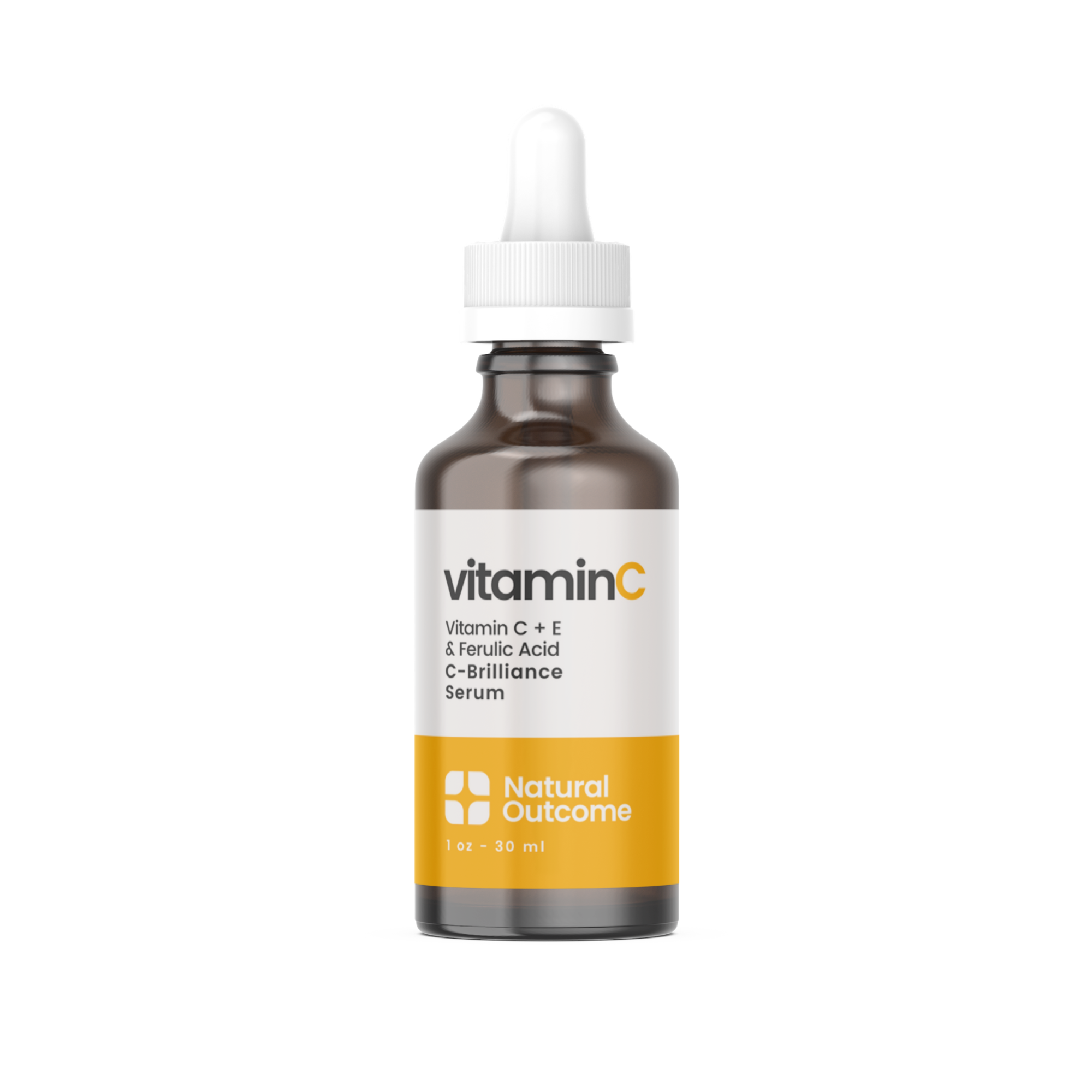 Natural Outcome Skincare - Vitamin C + E Serum with Ferulic Acid - C-Brilliance