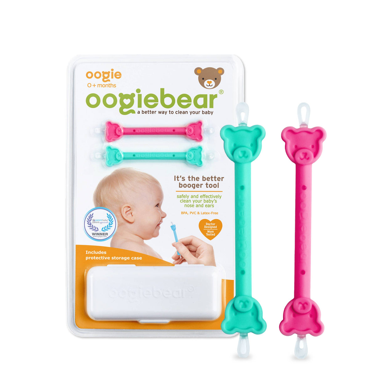 oogiebear - Oogiebear two pack with case: Orange and Seafoam