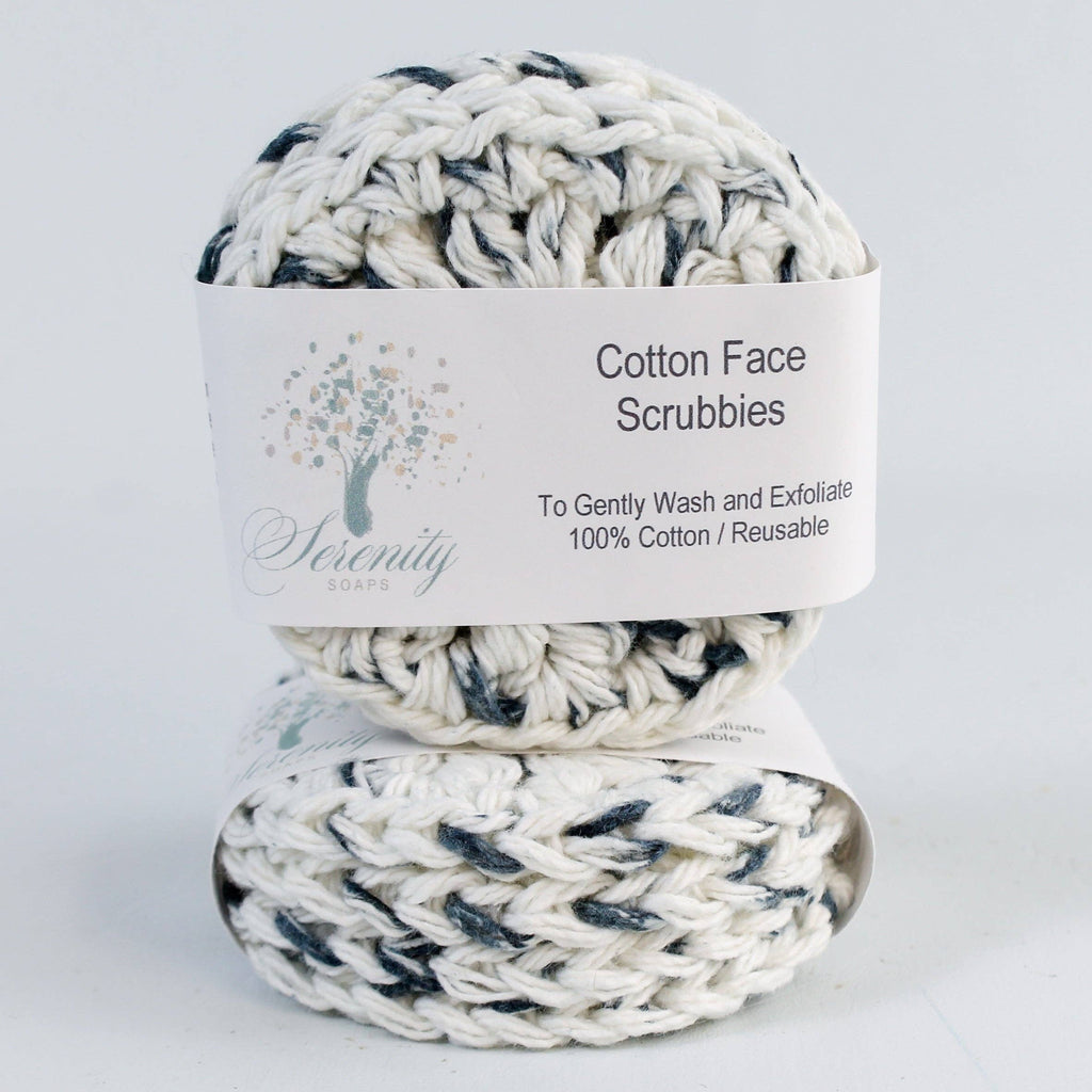 Serenity Soaps - Cotton Face Scrubbies: Sea Foam