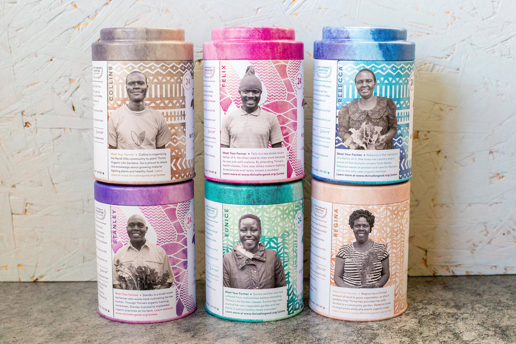 JusTea - Purple Jasmine Tea Bag Tin - Organic, Fair-Trade, Purple Tea